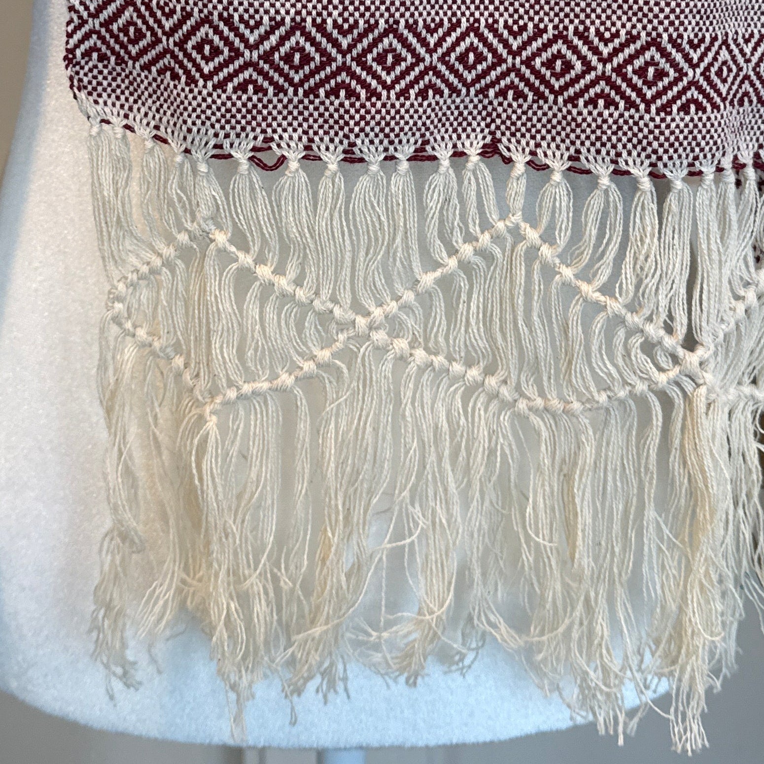 Handmade Red Rebozo Mexico