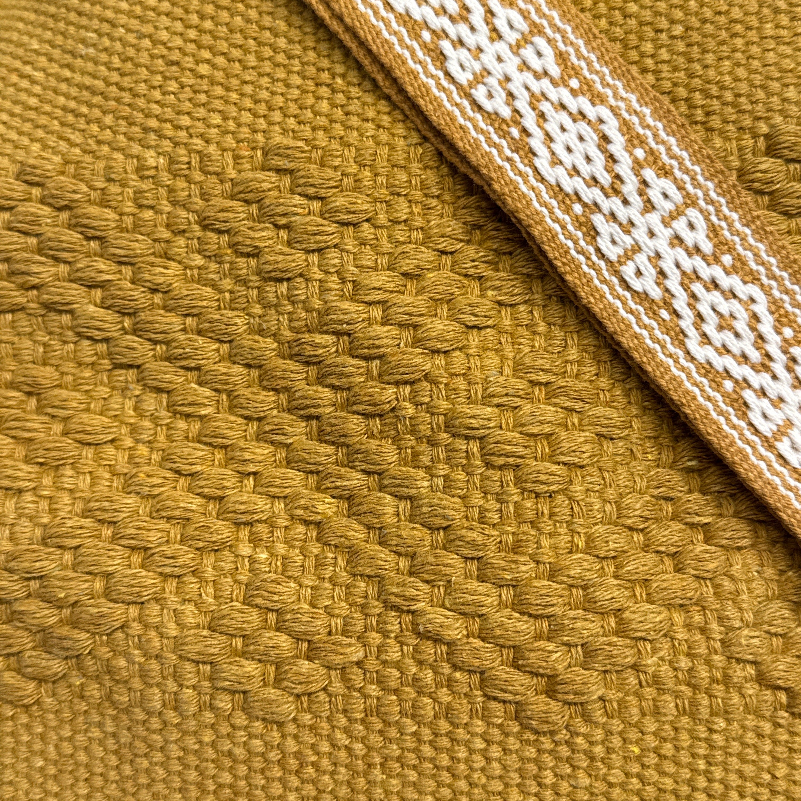 Handwoven Jalieza Cotton Goldenrod Satchel Mexico