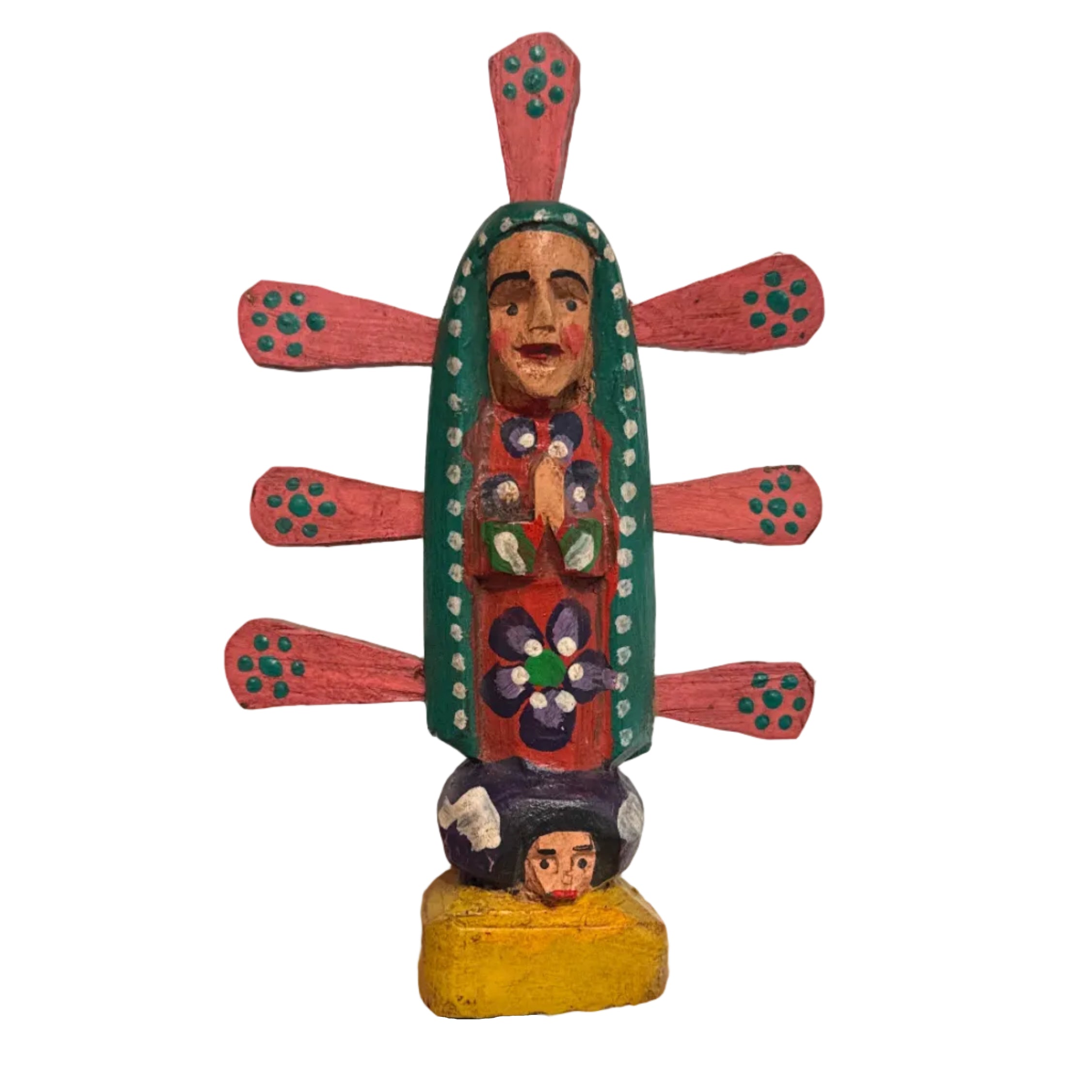 Handmade Wooden Carved Virgin Guatemala C