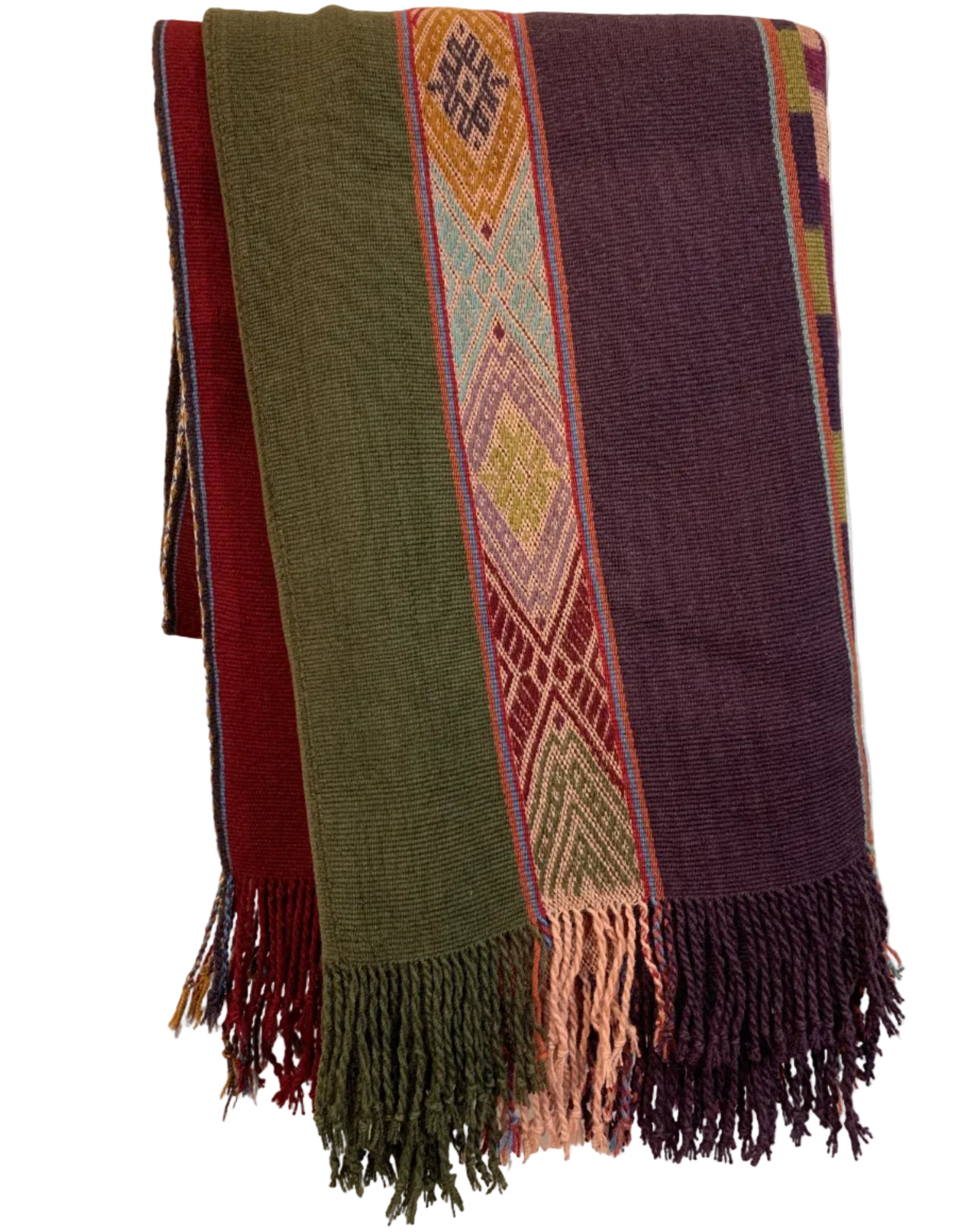 Handwoven Rosa Merino and Alpaca Throw Peru