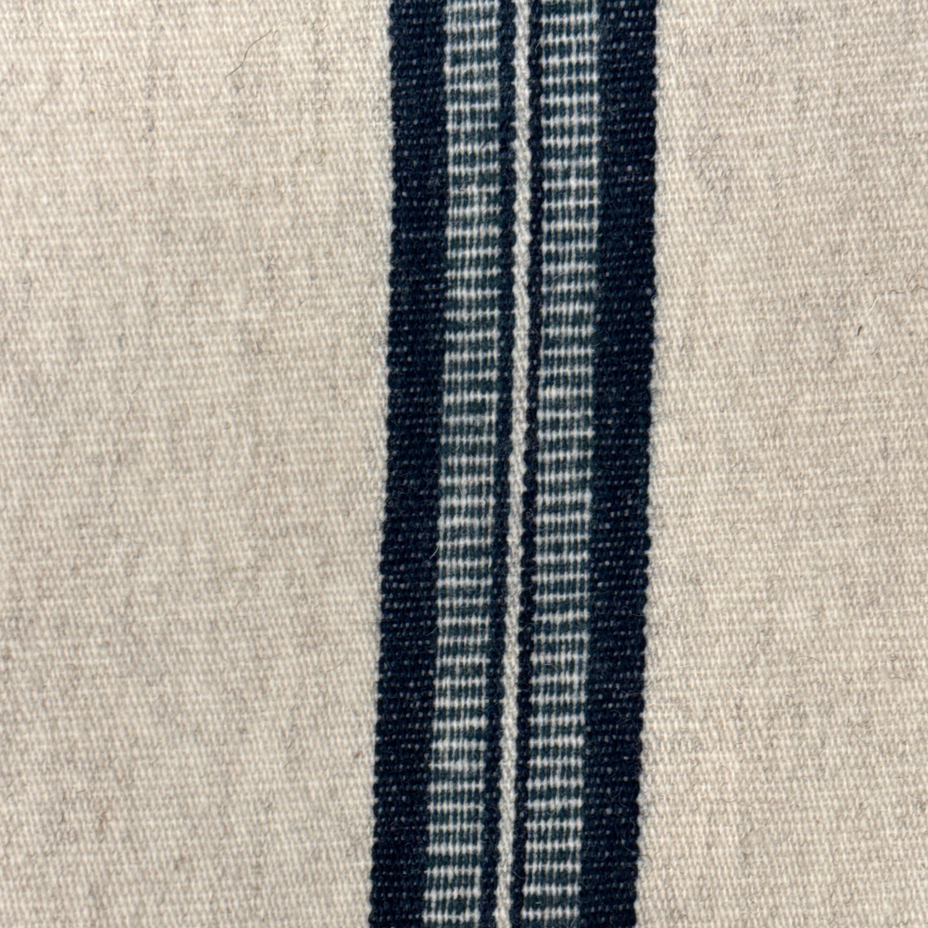 Handwoven Natural Dye Cream Wool Throw Mexico