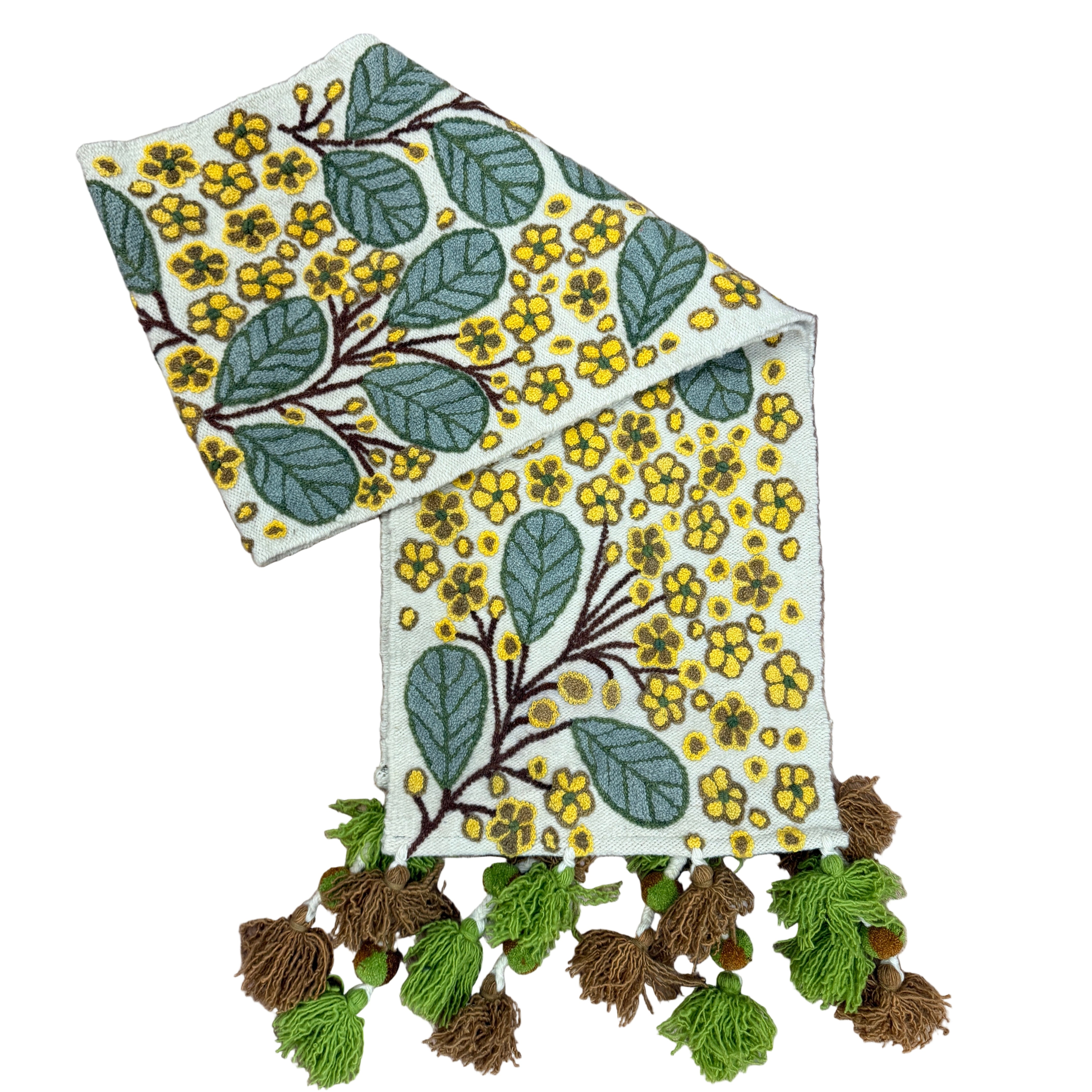 Embroidered Summer Wool Table Runner Peru