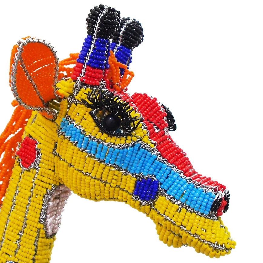 Handmade Beaded Giraffe Head South Africa
