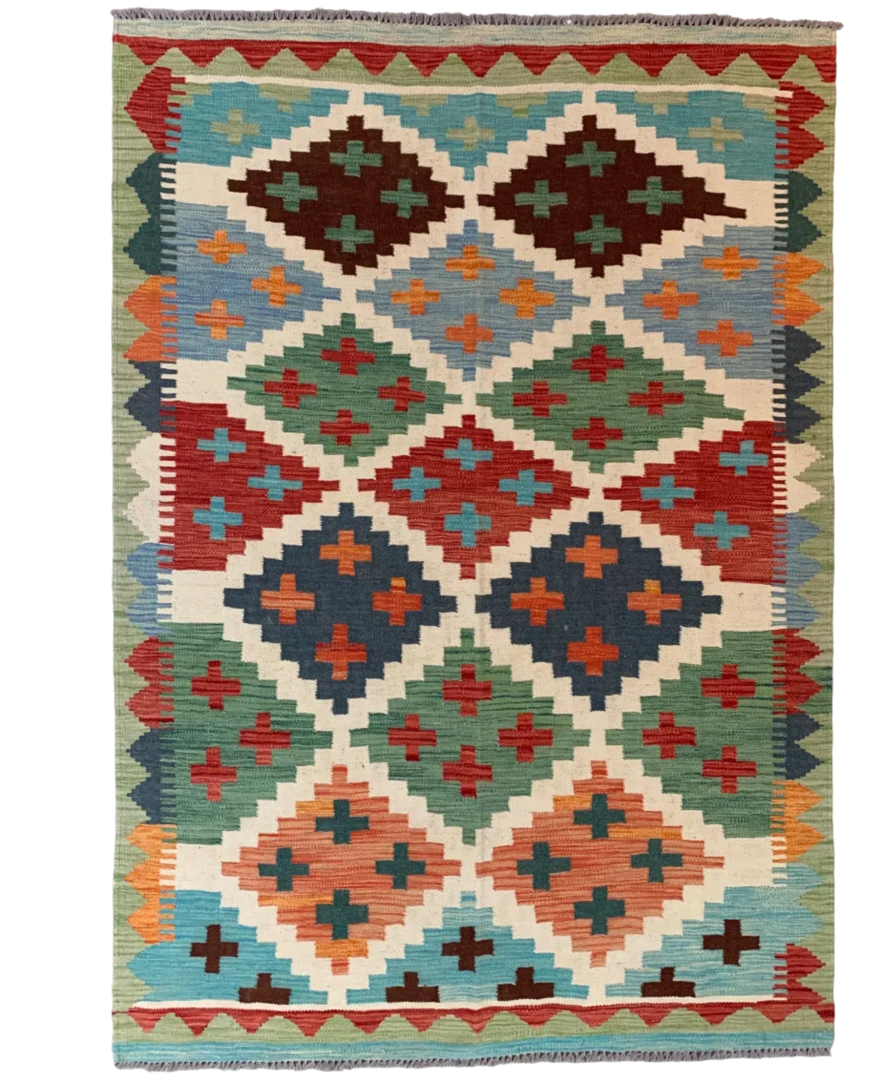 Handwoven Large Kilim Afghanistan (5x7) - 027