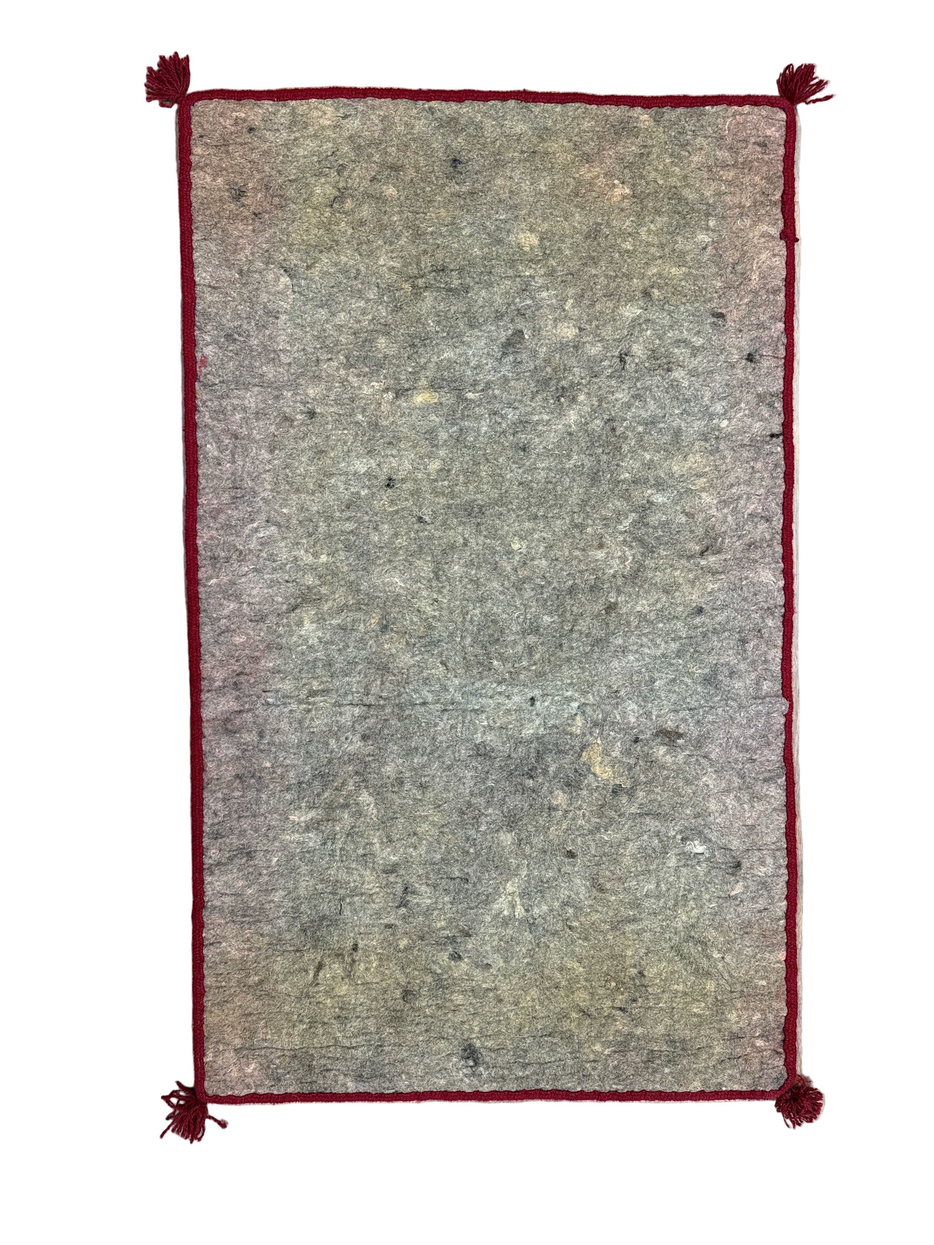 Handmade Wool Felt Orange Tiger Rug Afghanistan (30x48)