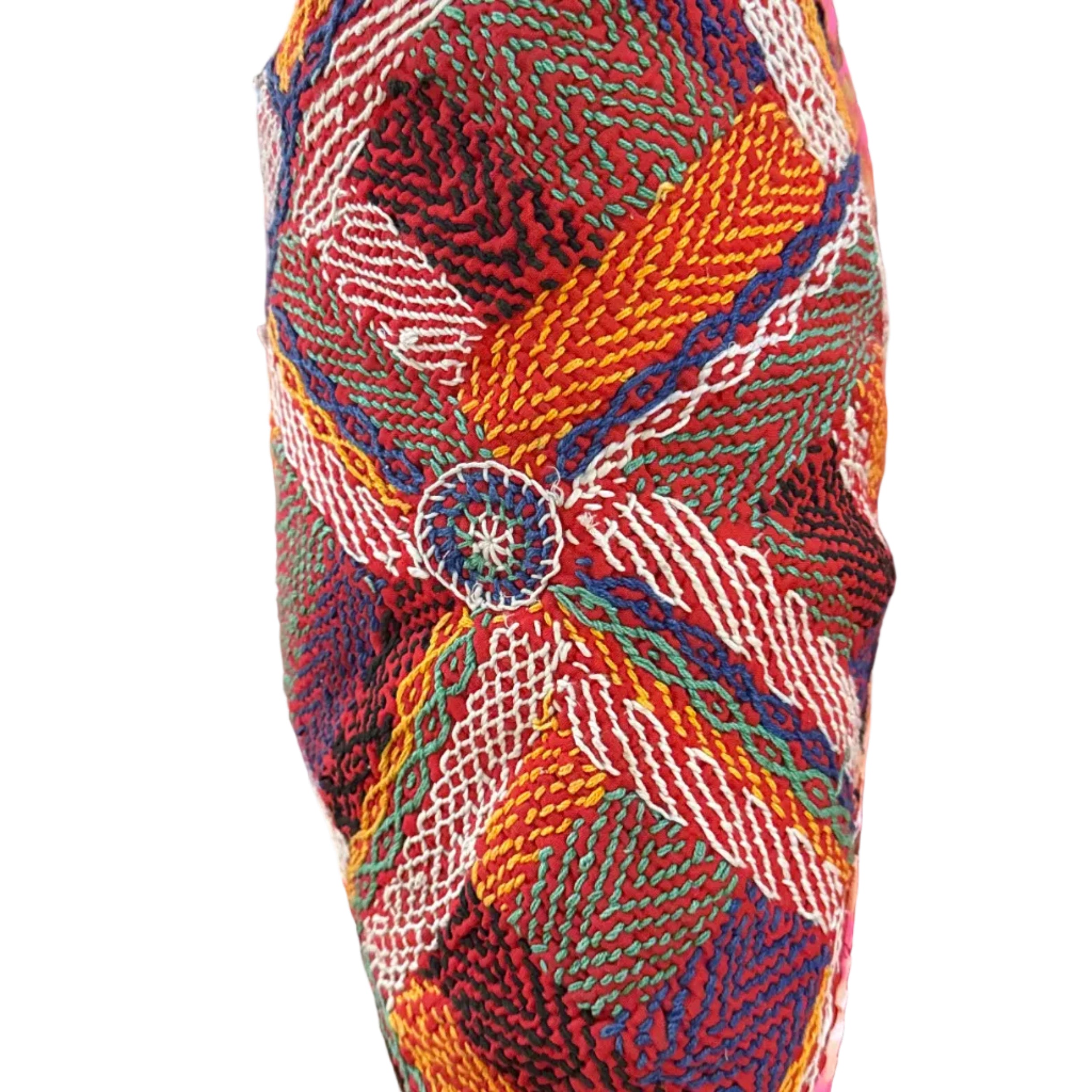 Hand Stitched Vintage Banjara Pillow India (17 x 17)