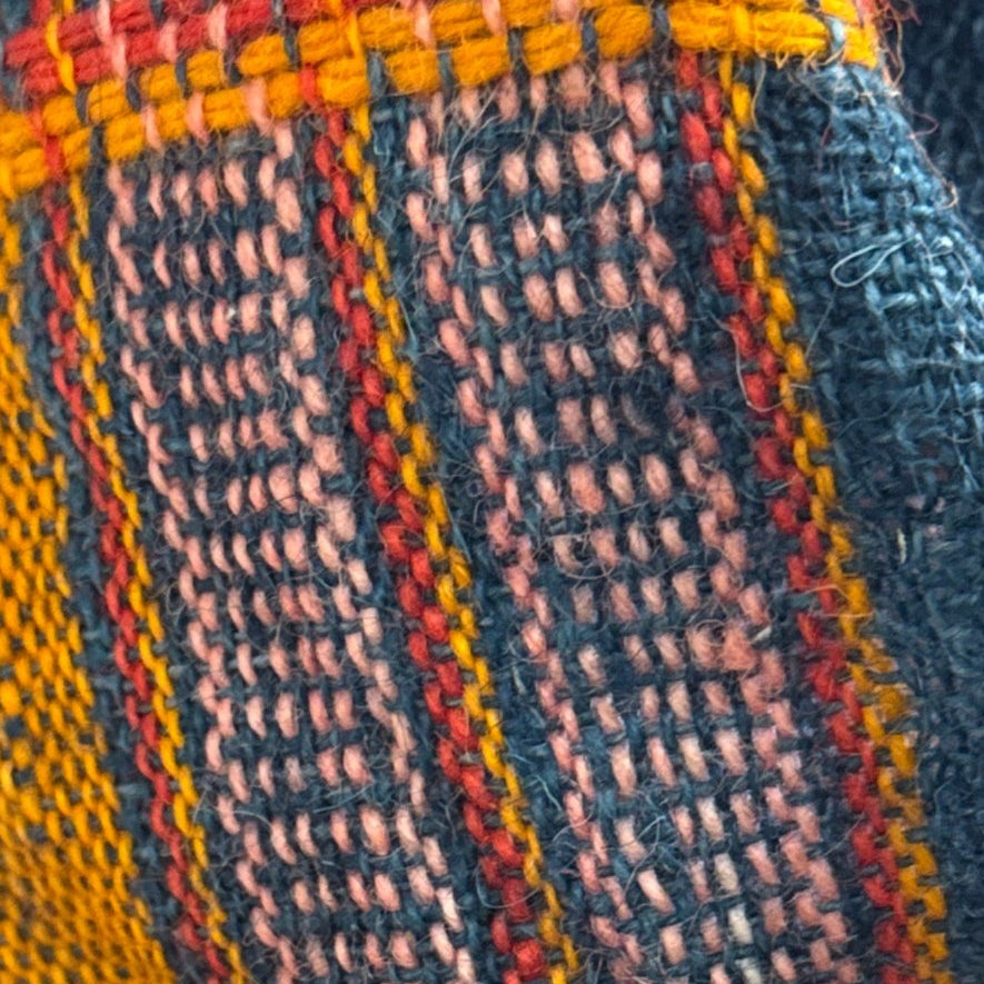 Handwoven Wool Deep Blue Dupatta Curtain/Throw India