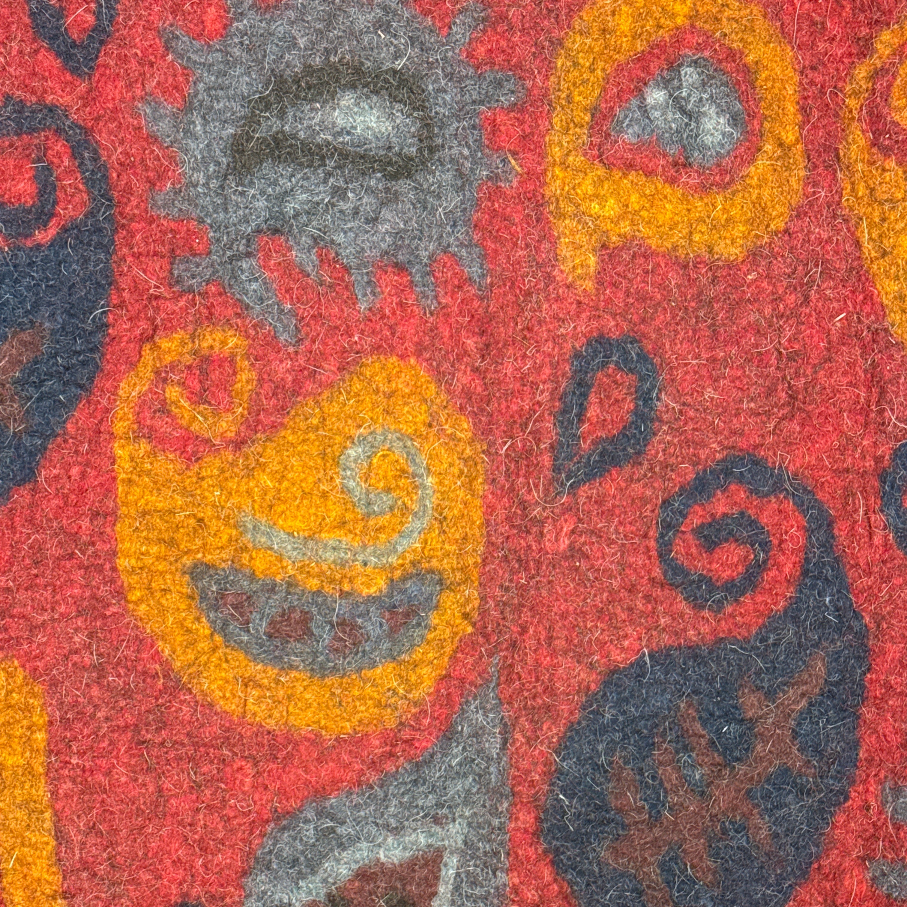 Handmade Wool Felt Warm Rug Afghanistan (30x48)