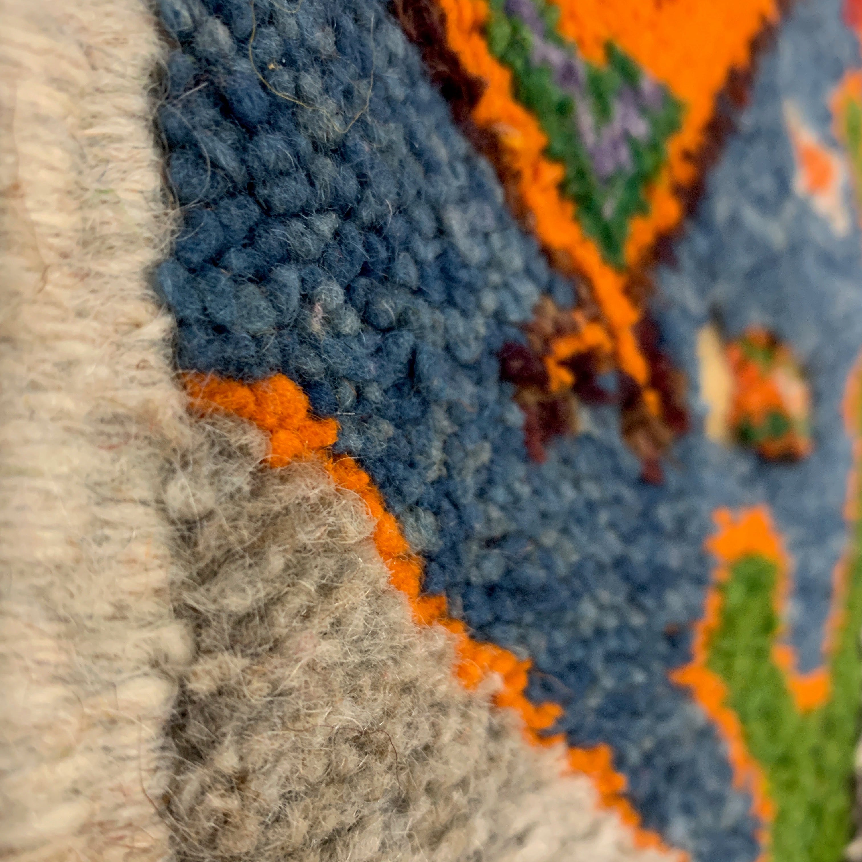 Handwoven Ibouli Knotted Wool Rug (4x2)