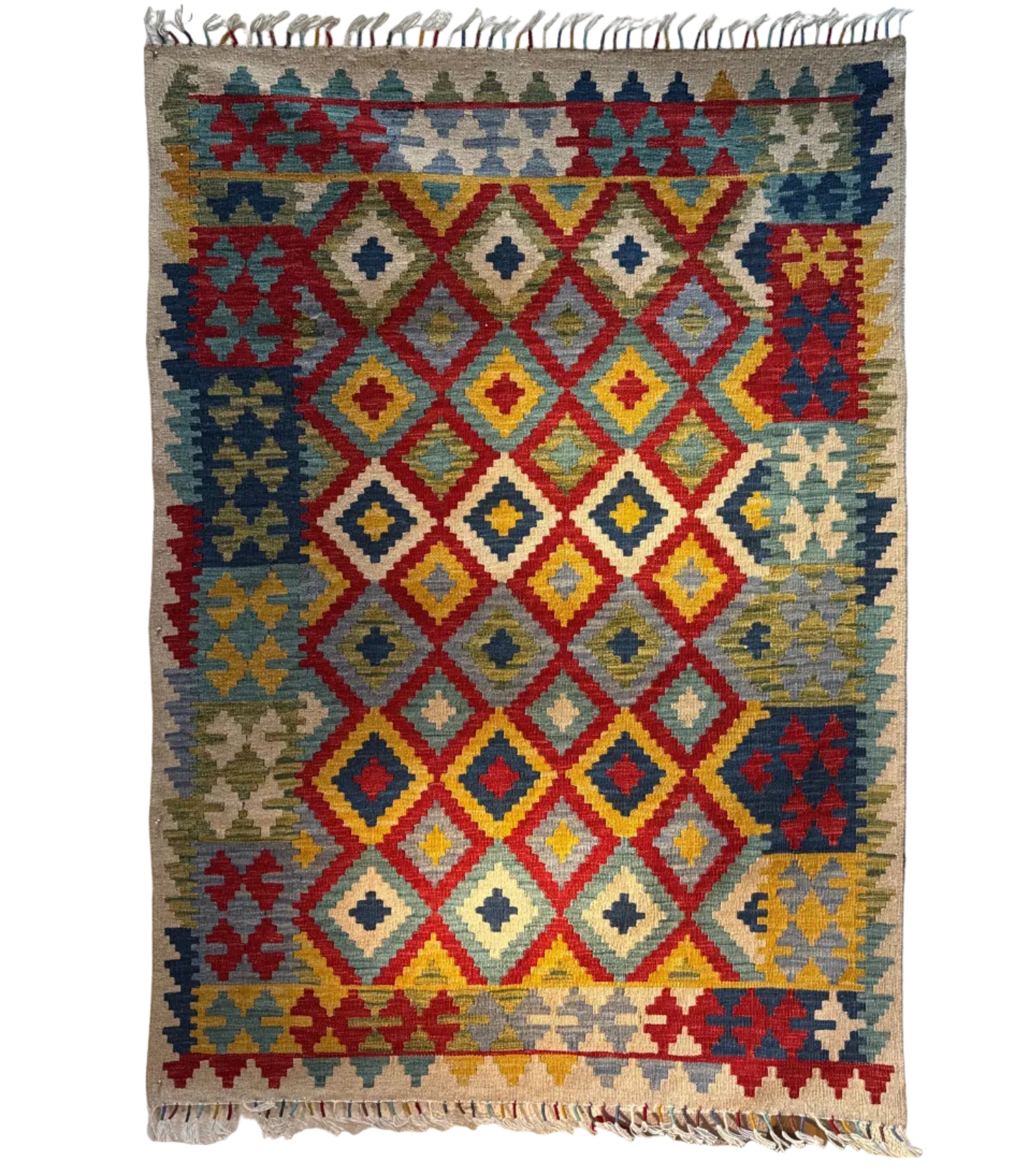 Handwoven Medium Kilim Afghanistan (4x6) - 016