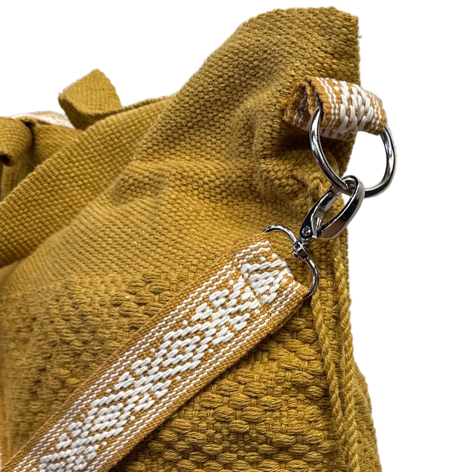 Handwoven Jalieza Cotton Goldenrod Satchel Mexico