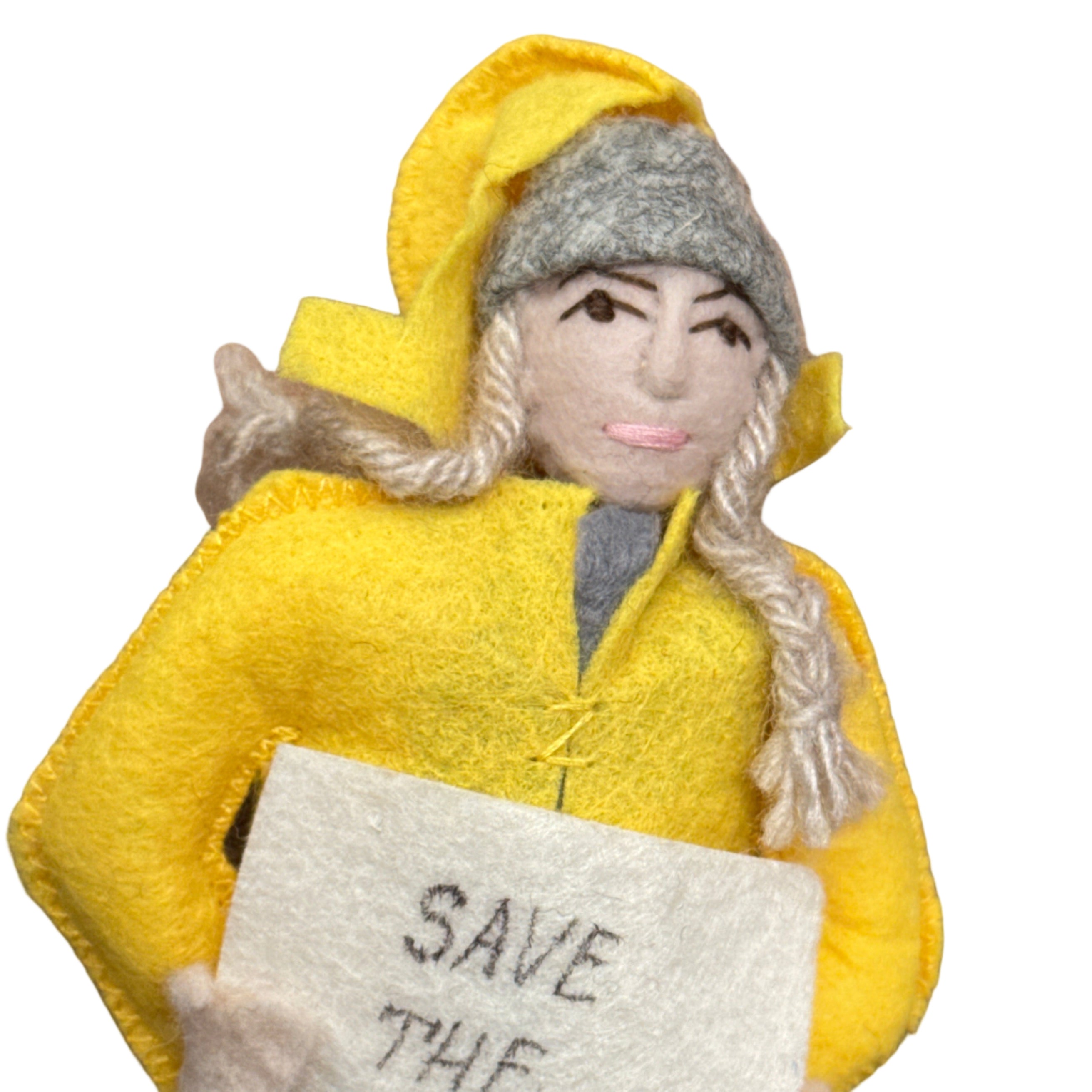 Strong Women Felt Ornament - Greta Thunberg