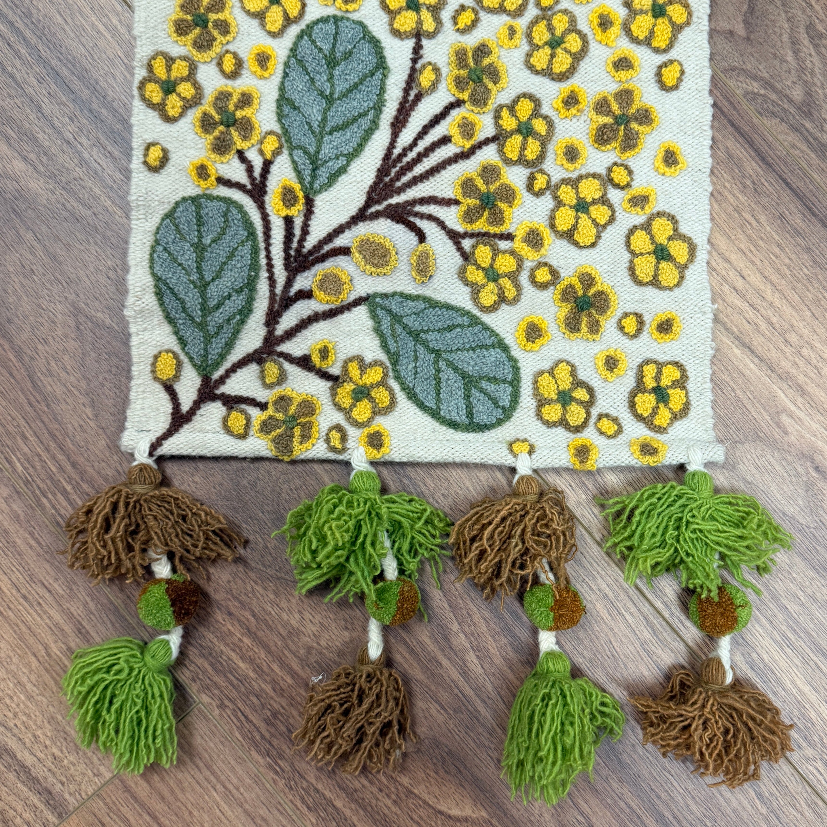 Embroidered Summer Wool Table Runner Peru