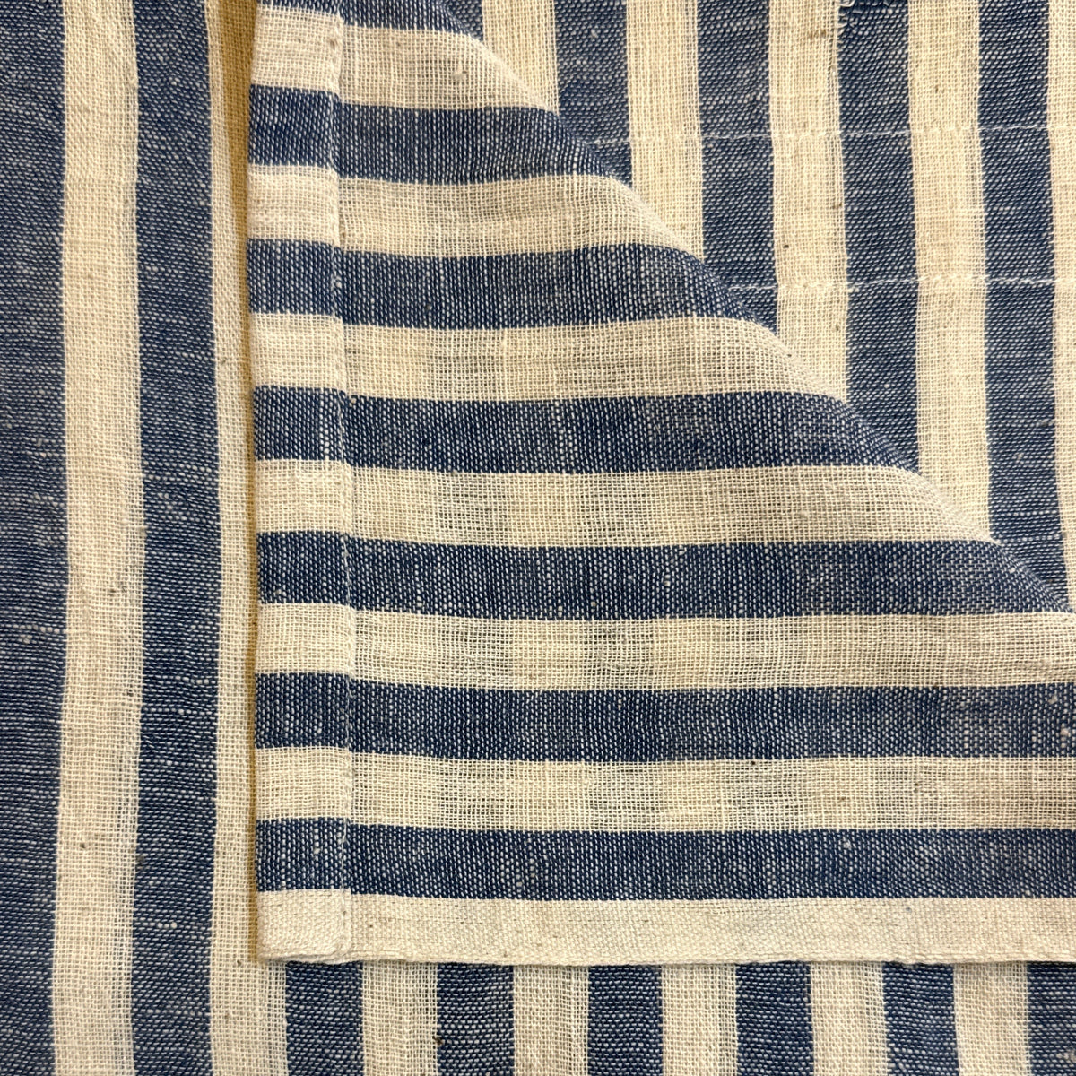 Handwoven Organic Cotton Indigo Awning Curtain Pair India