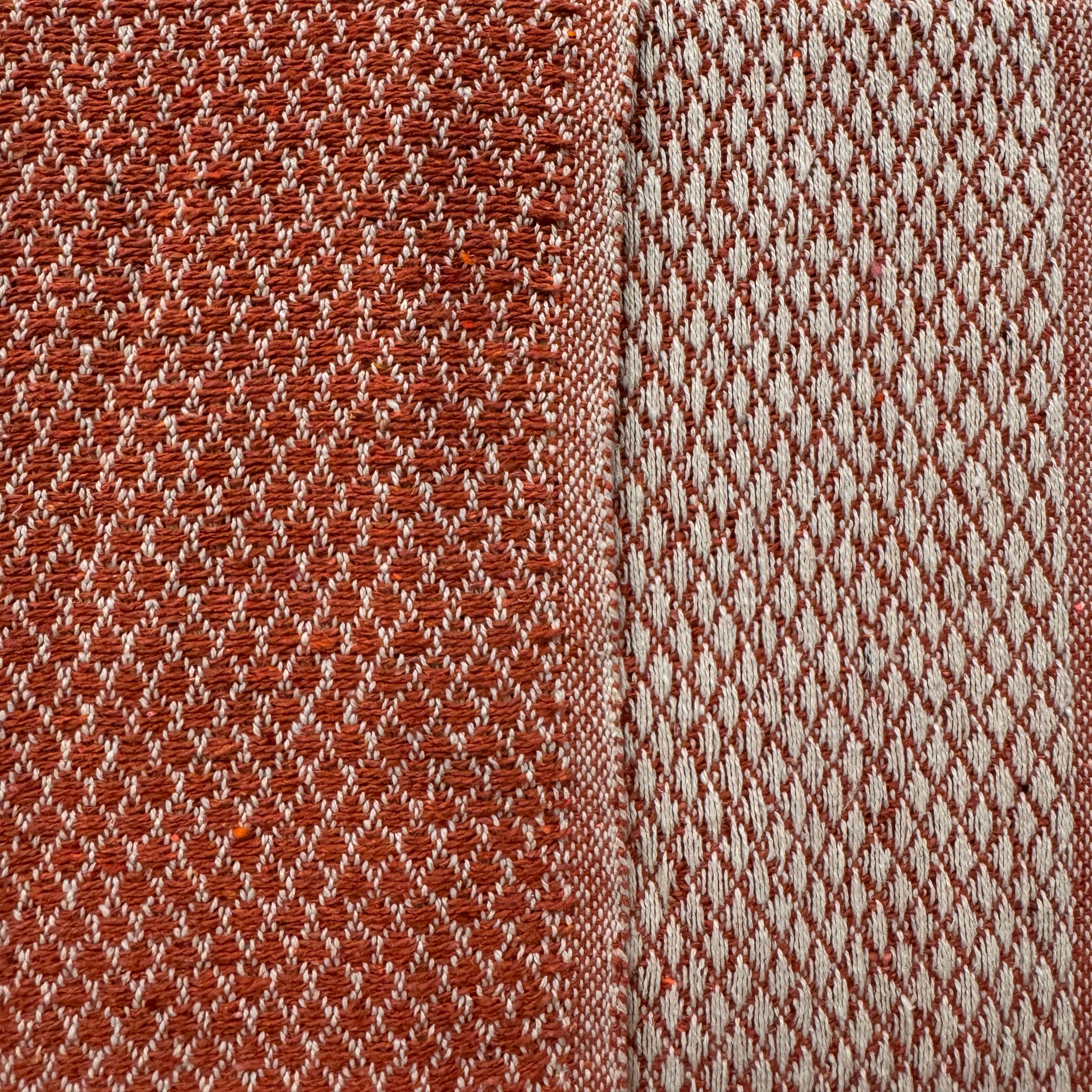 Handwoven Recycled Cotton Coral Throw India