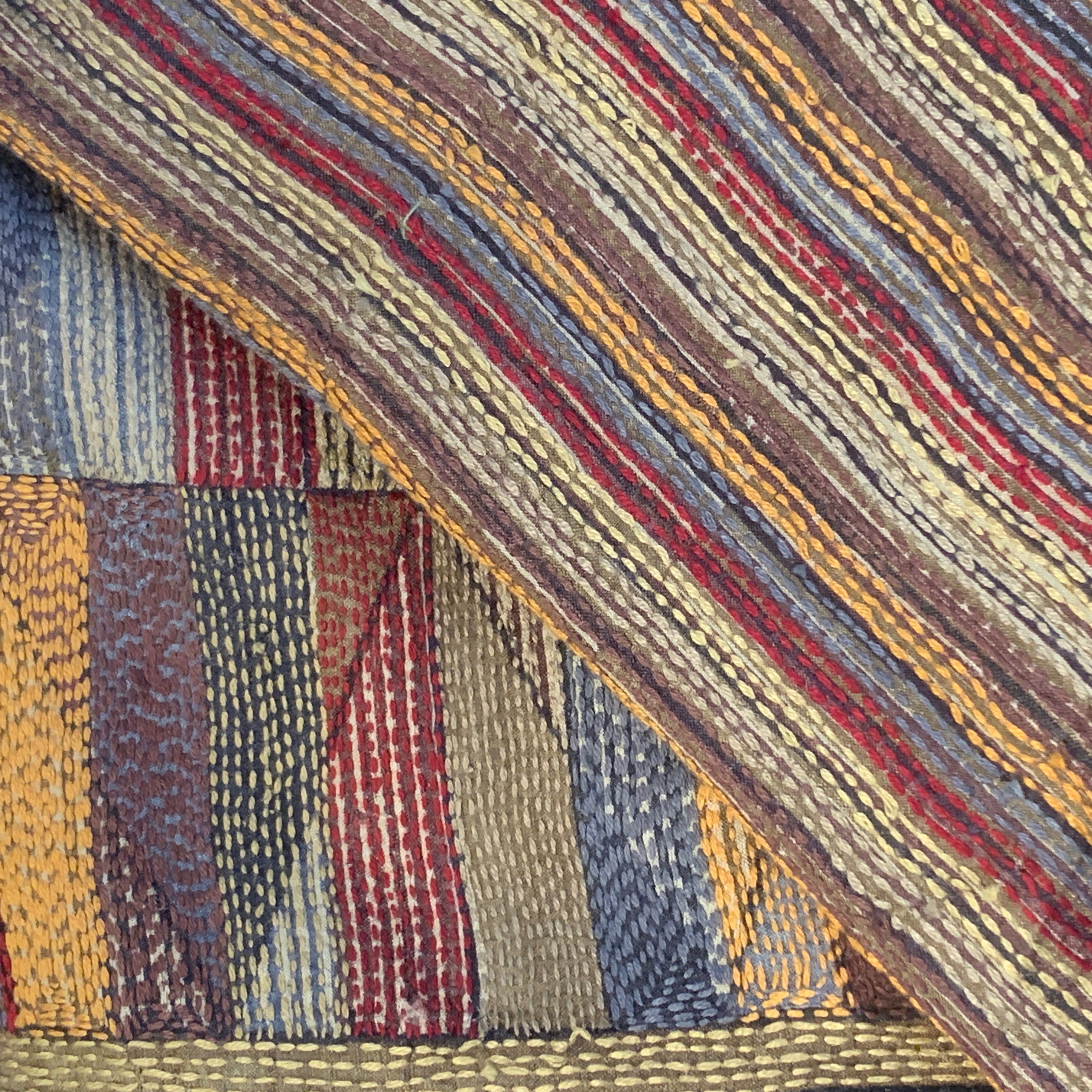 Kantha Stitched Earth Prantik Scarf India