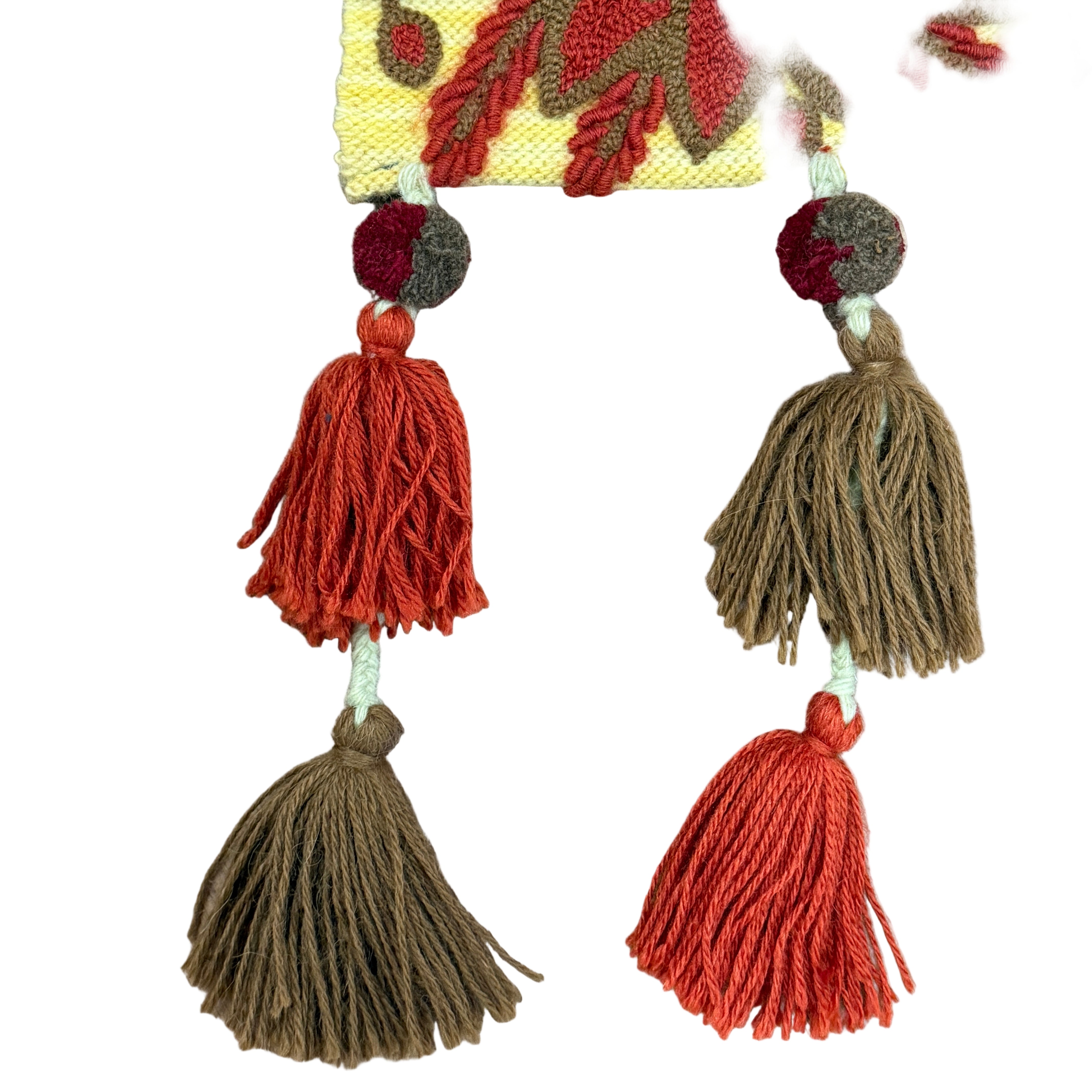 Embroidered Autumn Wool Table Runner Peru