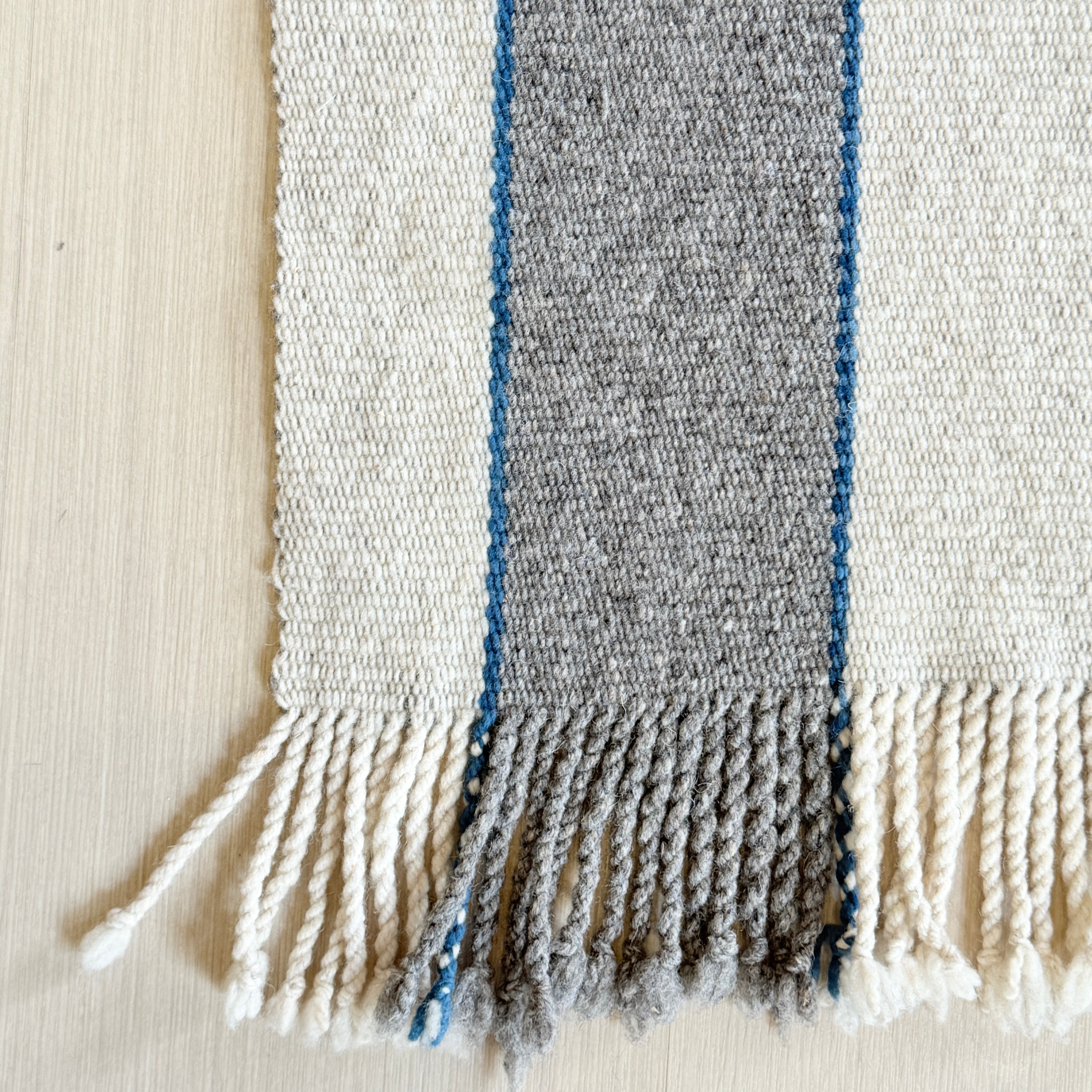 Handwoven Natural Dye Wool Throw C Mexico