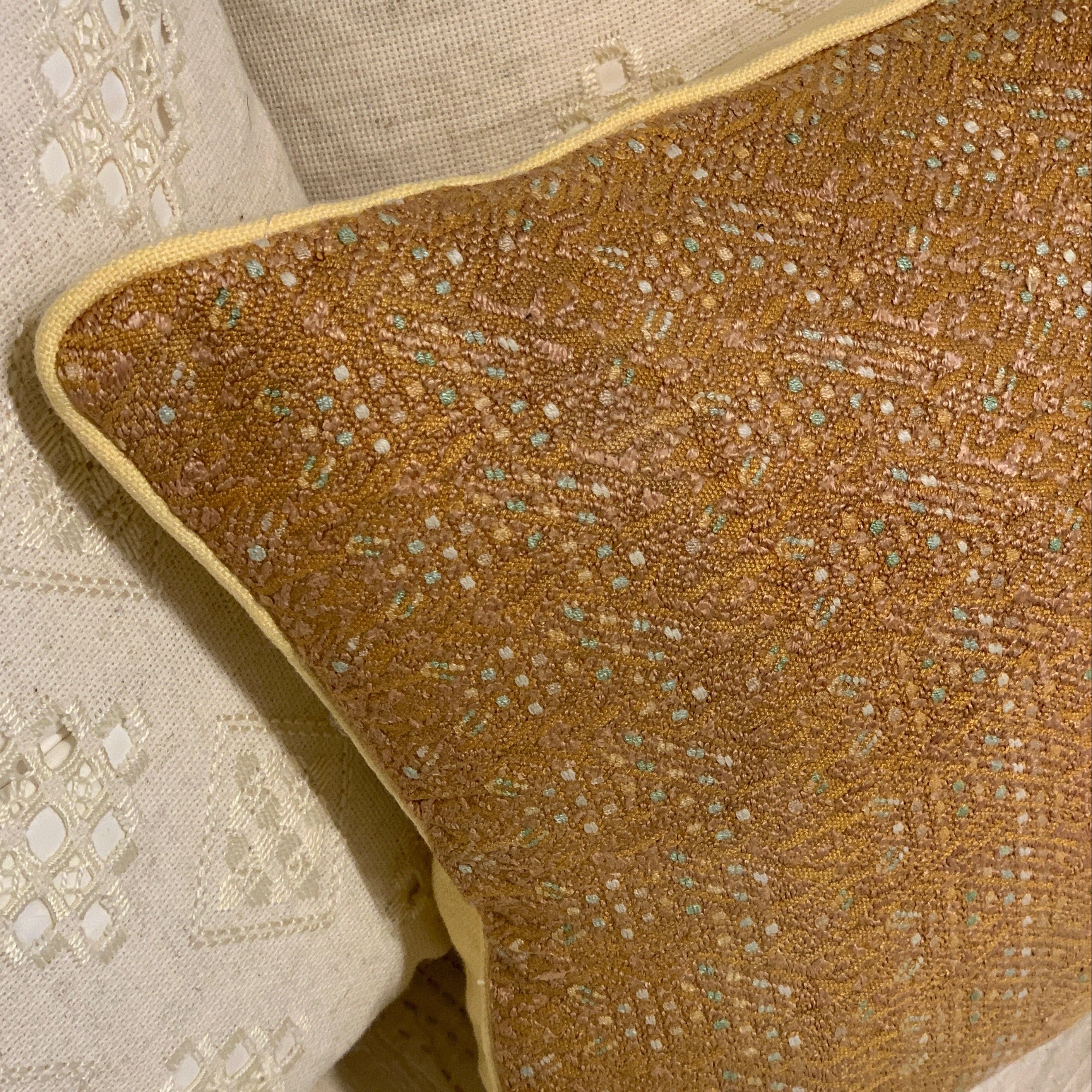 Handwoven and Embroidered Najuala Lumbar Guatemala (13x23)