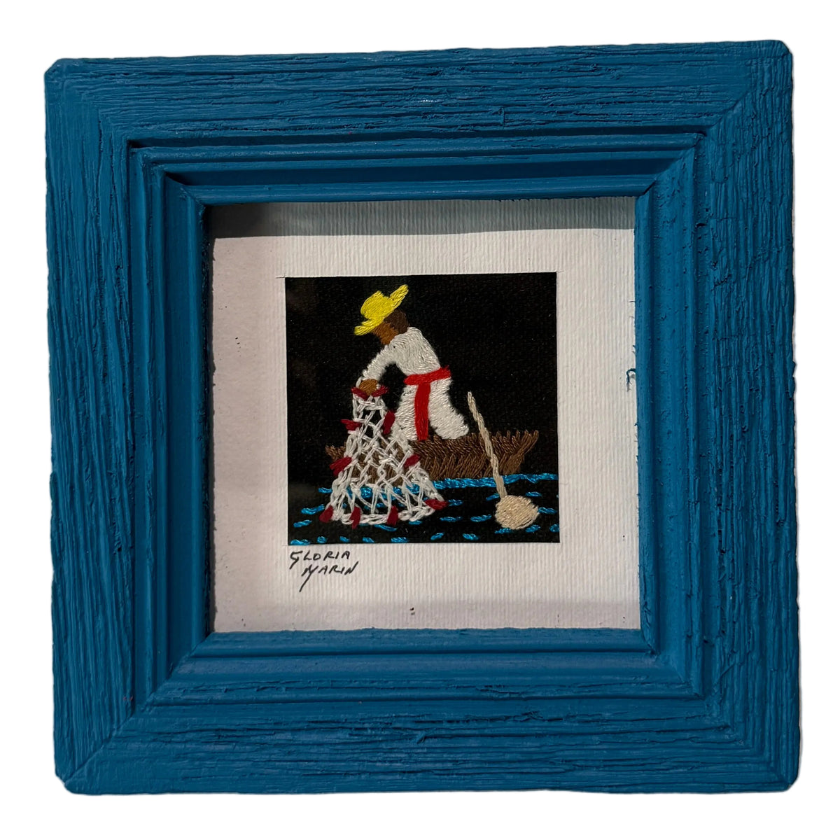 Embroidered Small Fishing Frame Mexico
