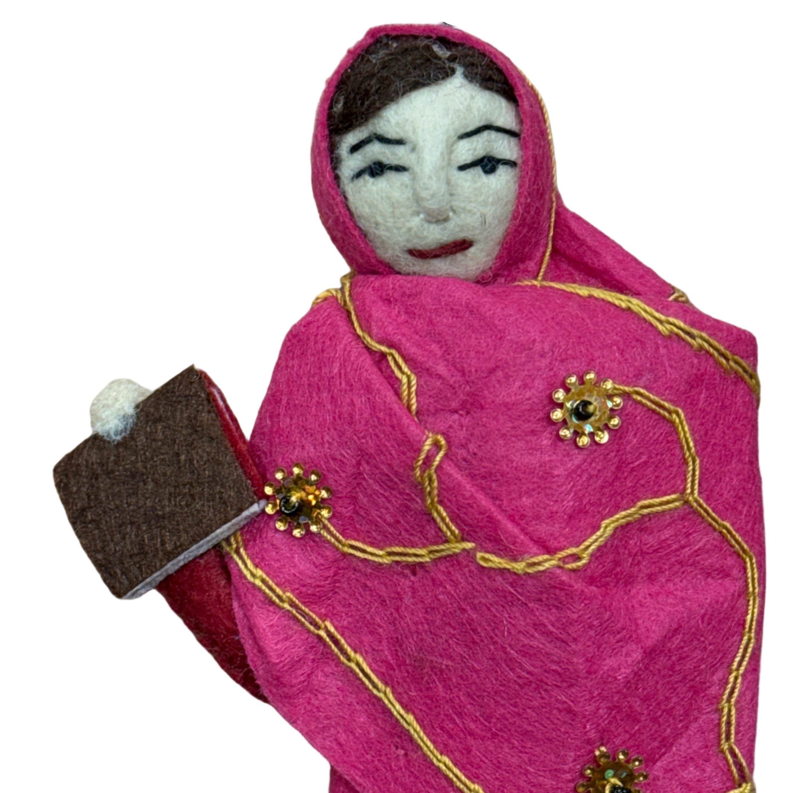 Strong Women Felt Ornament - Malala