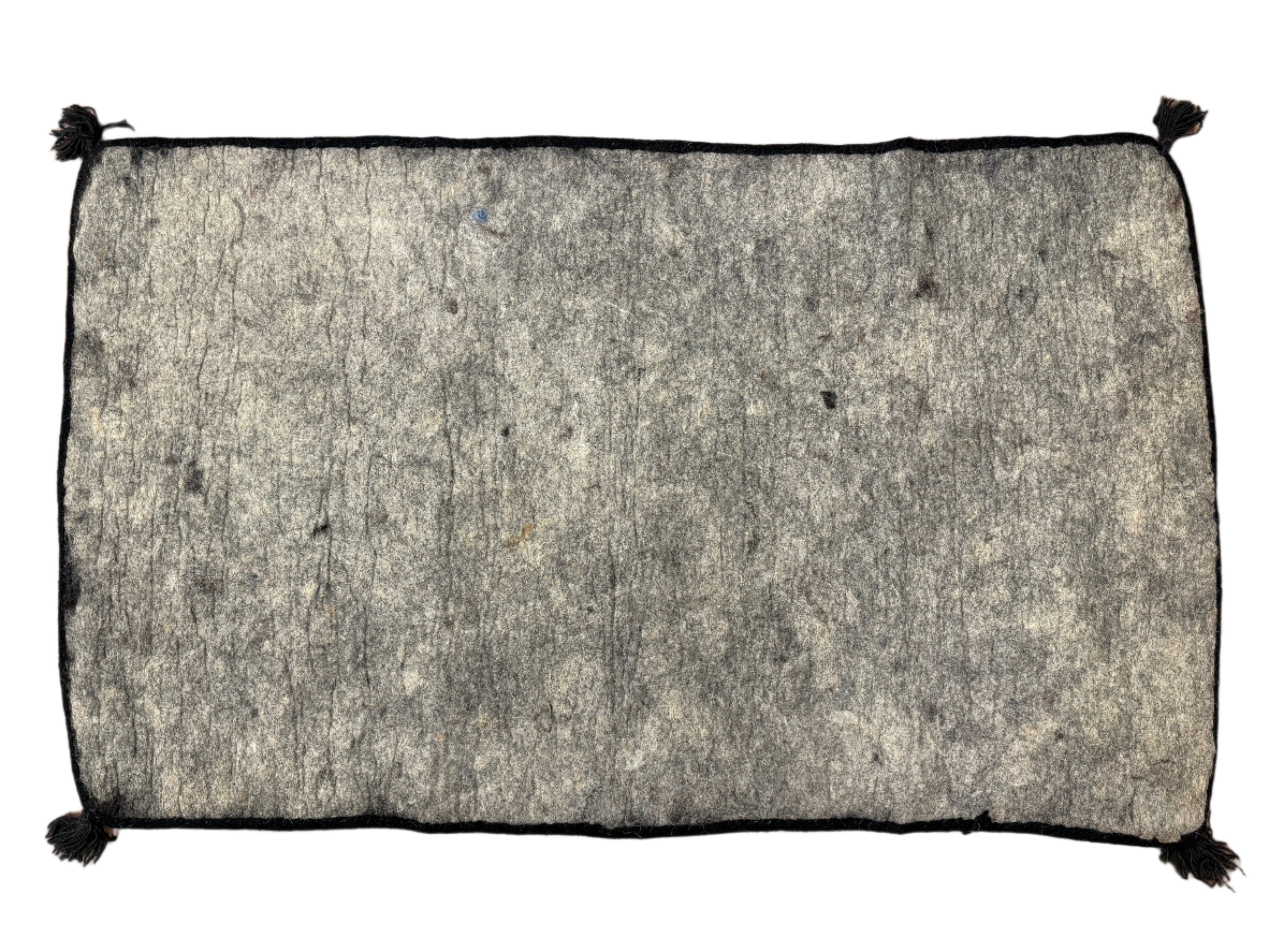 Handmade Wool Felt Grey Tiger Rug Afghanistan (30x48)