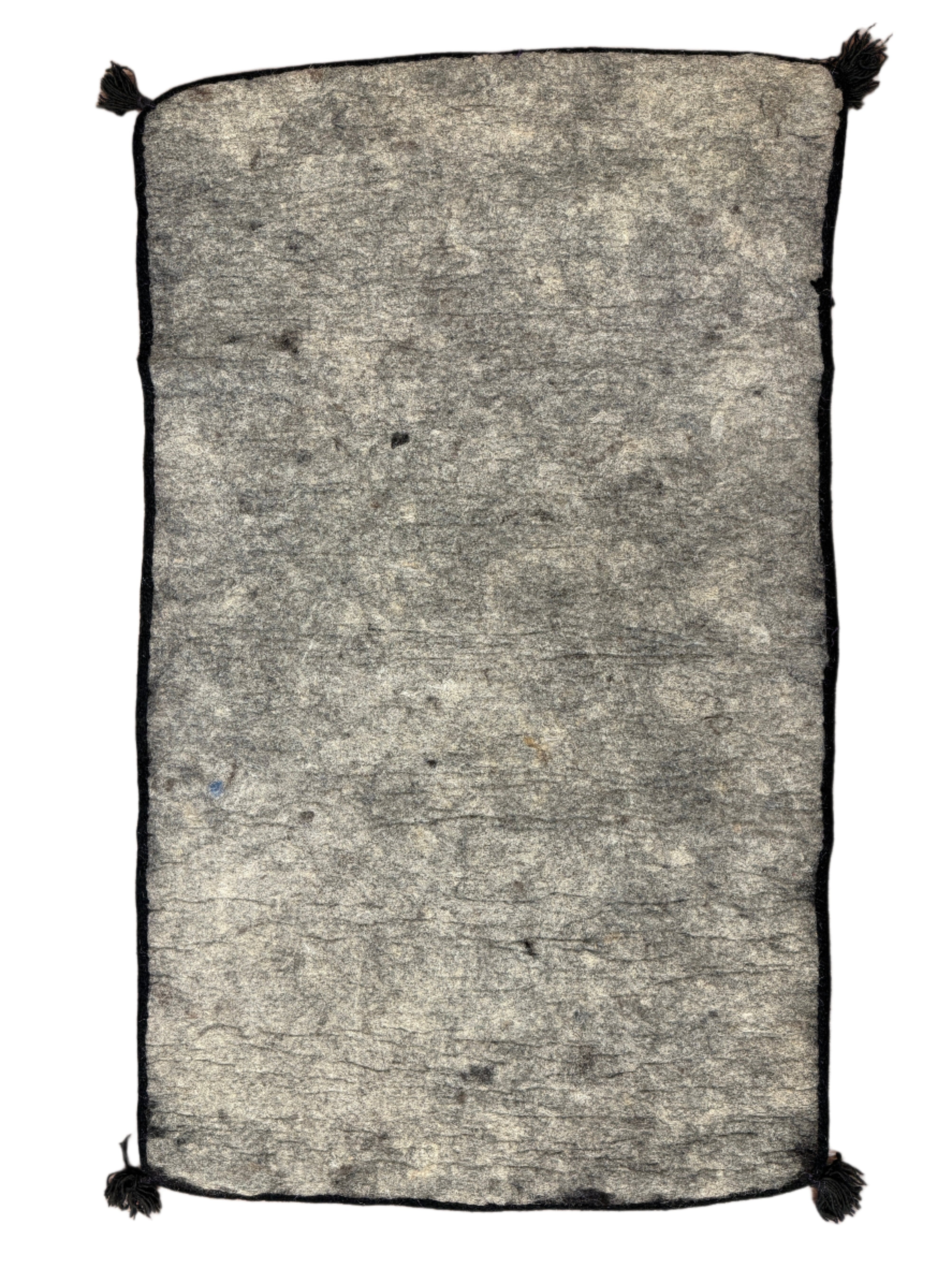 Handmade Wool Felt Grey Tiger Rug Afghanistan (30x48)