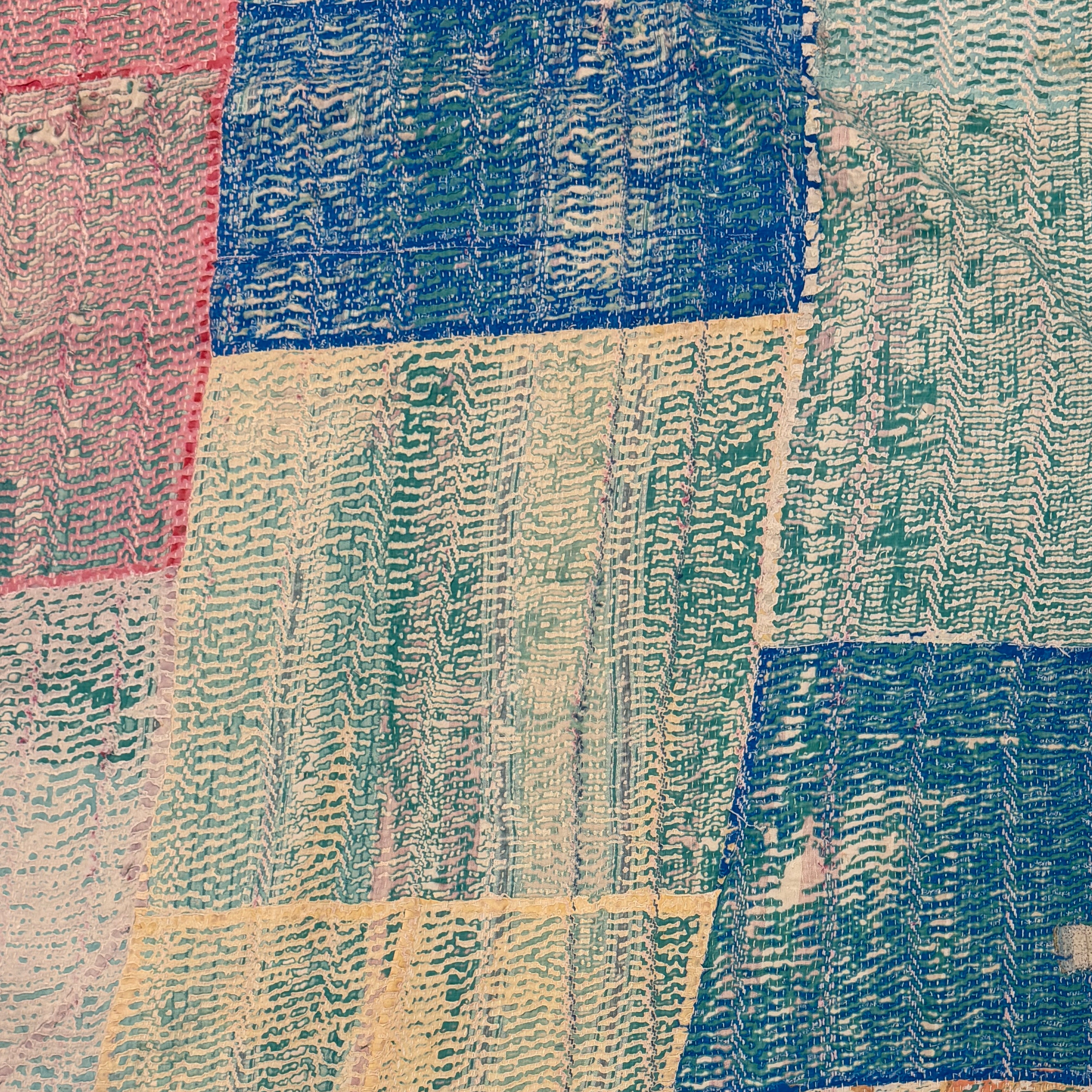 Handmade Quilt Kantha Patchwork J India