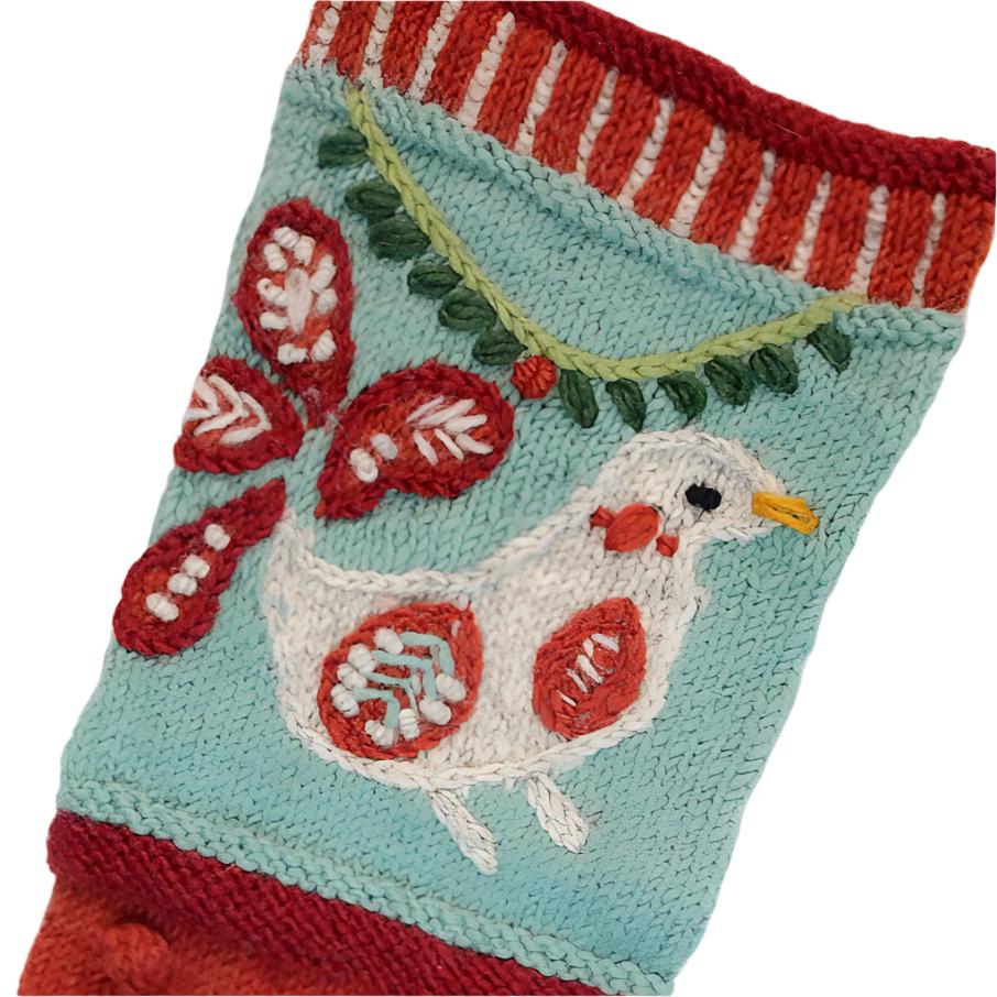Wool Knit Christmas Stocking Nepal Dove