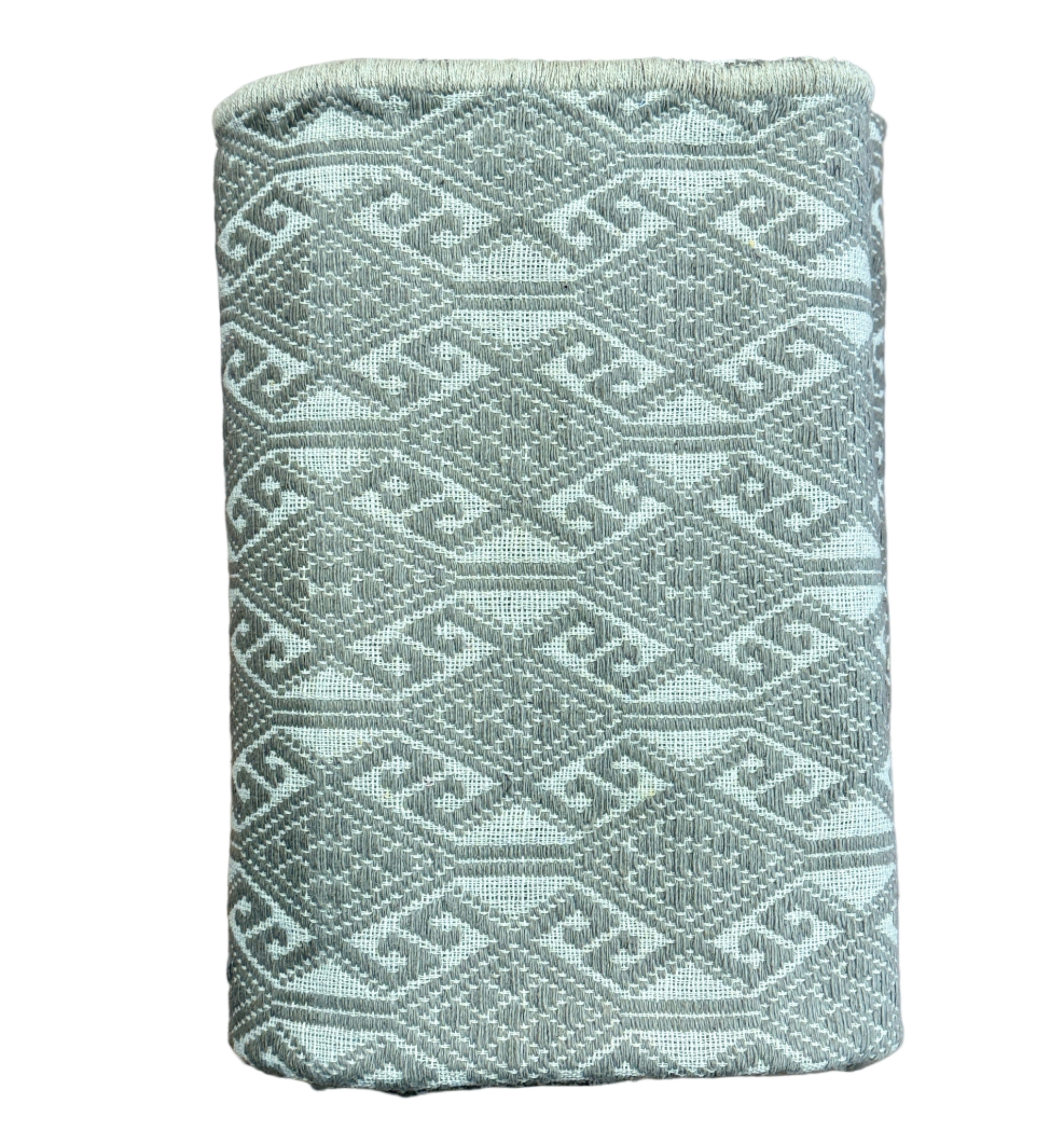 Handwoven Tai Lue Grey Throw Laos