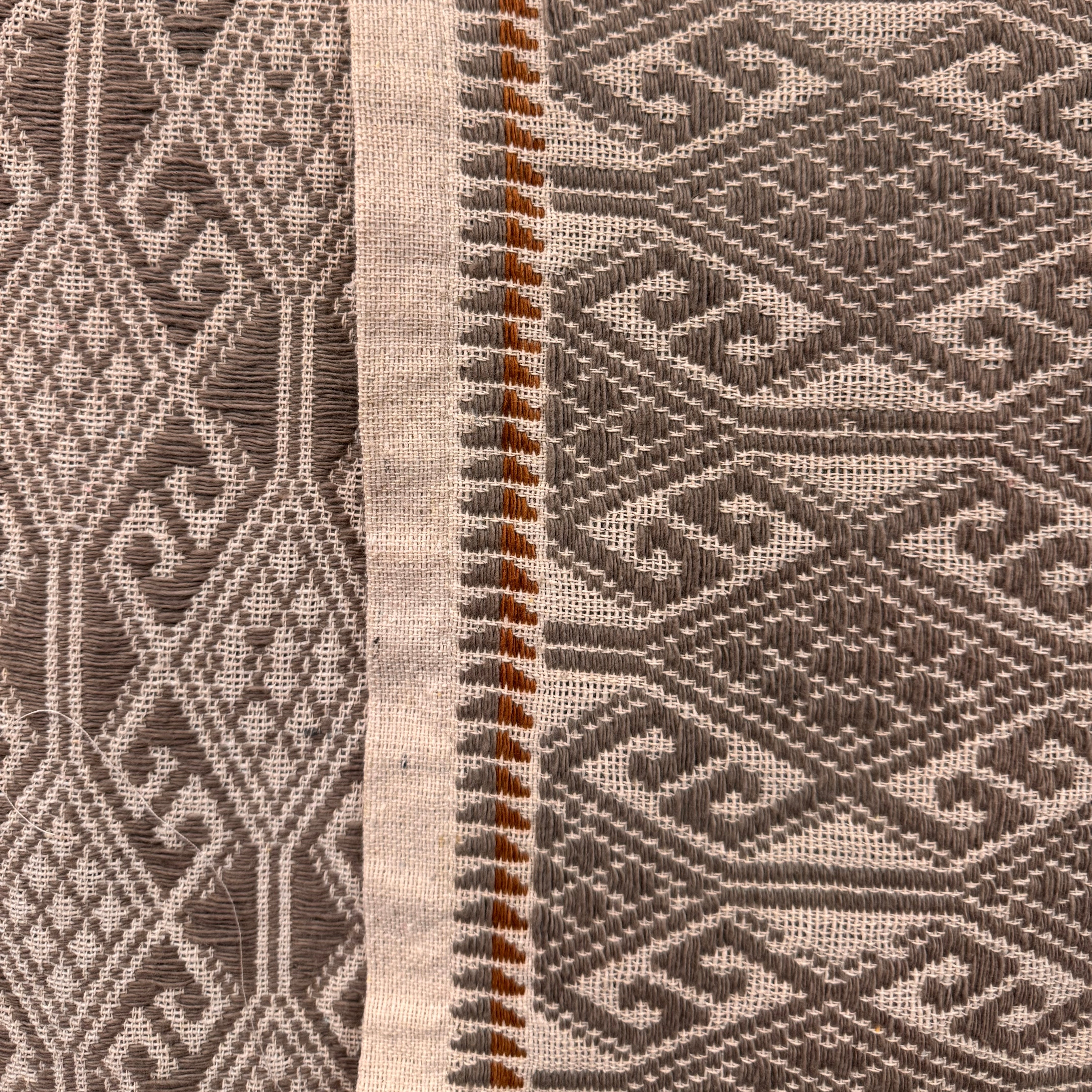 Handwoven Tai Lue Grey Throw Laos