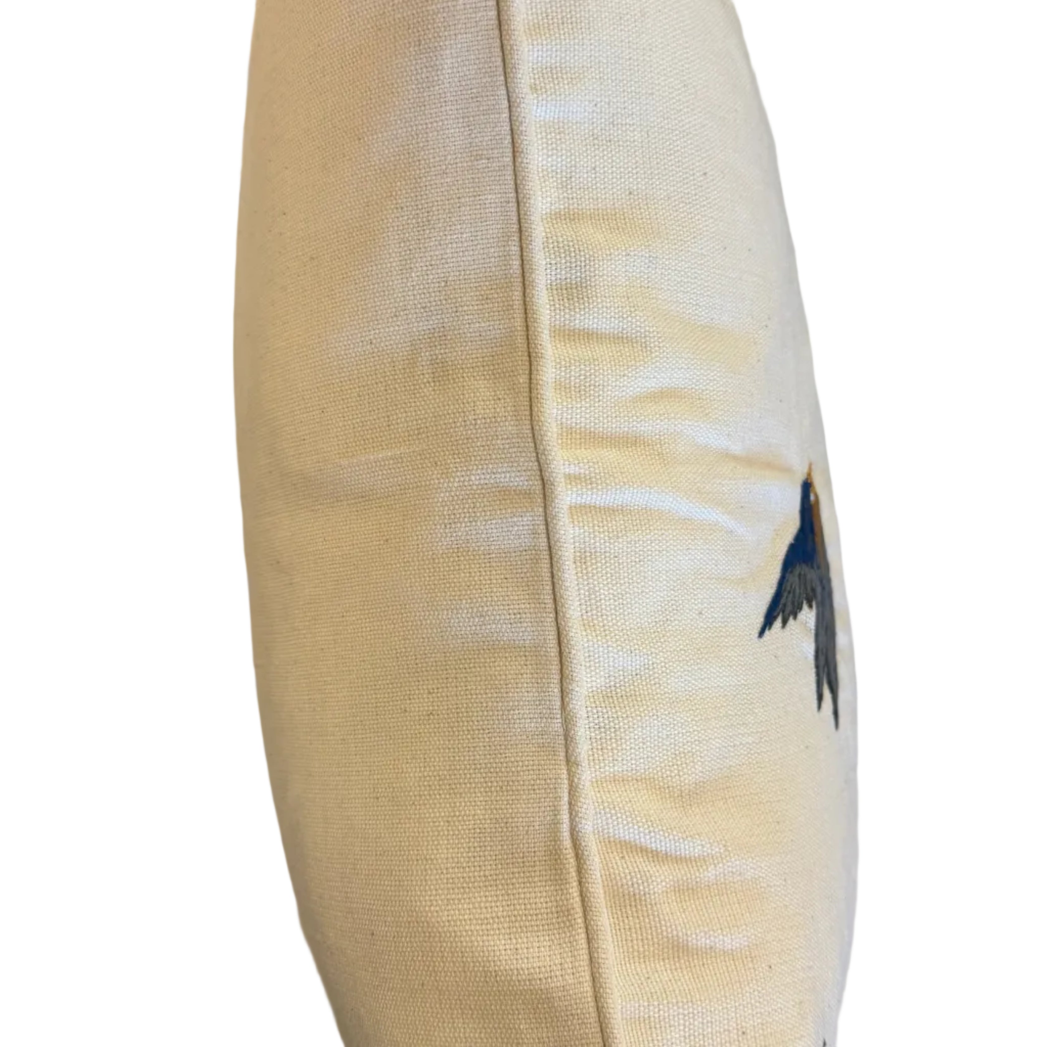 Embroidered Natural Flying Bird Pillow Guatemala