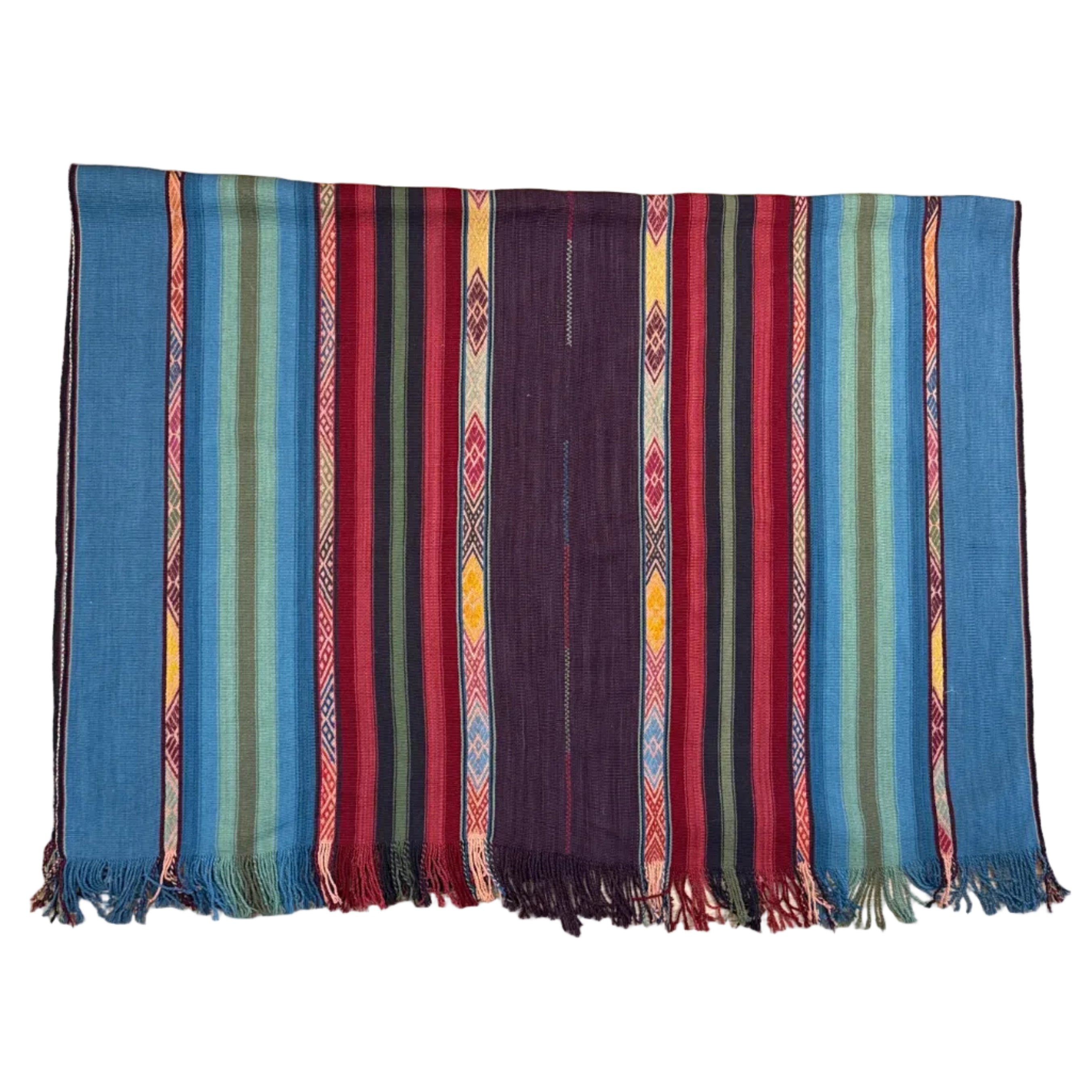 Handwoven Azul Merino and Alpaca Throw Peru