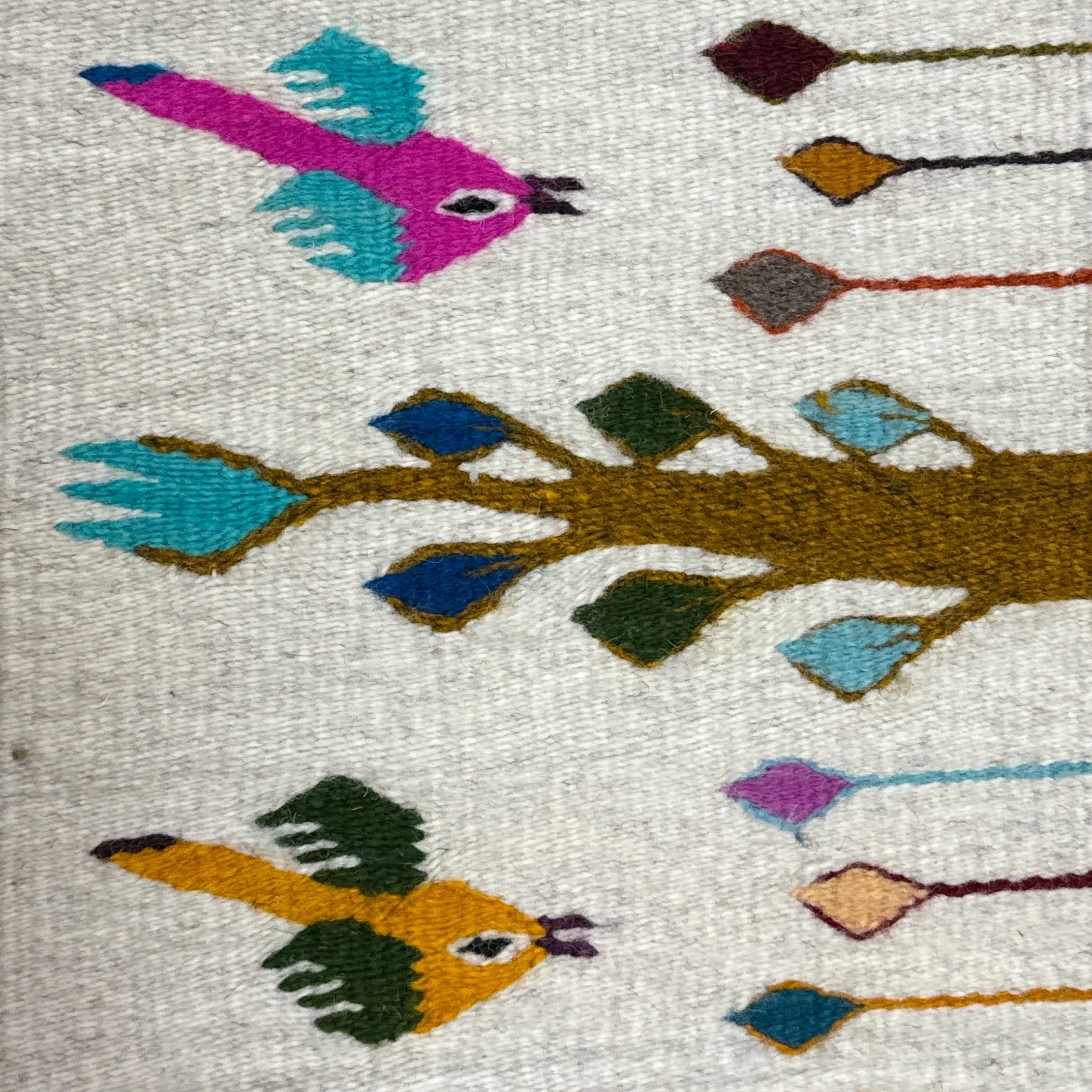 Handwoven Wool Songbirds Hanging Mexico