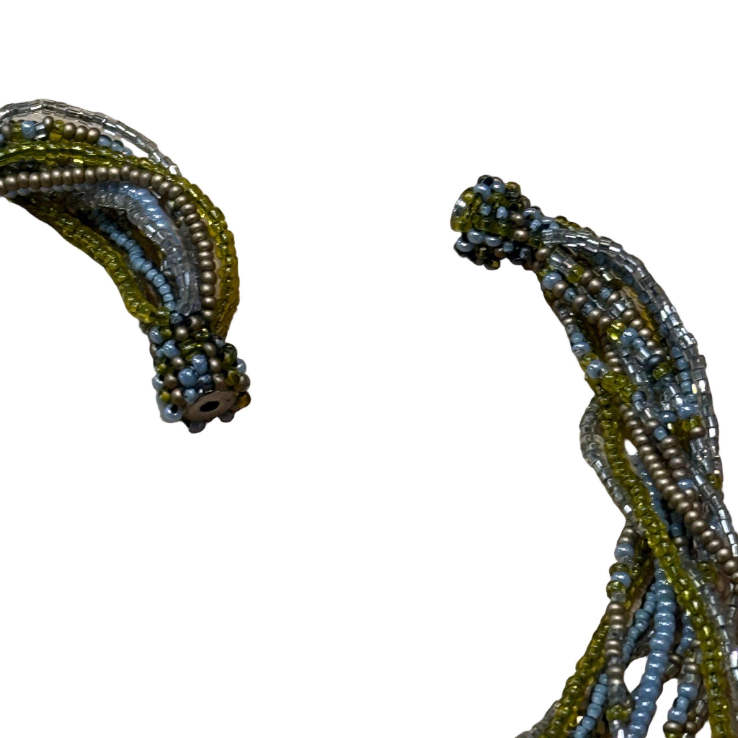 Handmade 12 Strand Earth Beaded Necklace Guatemala