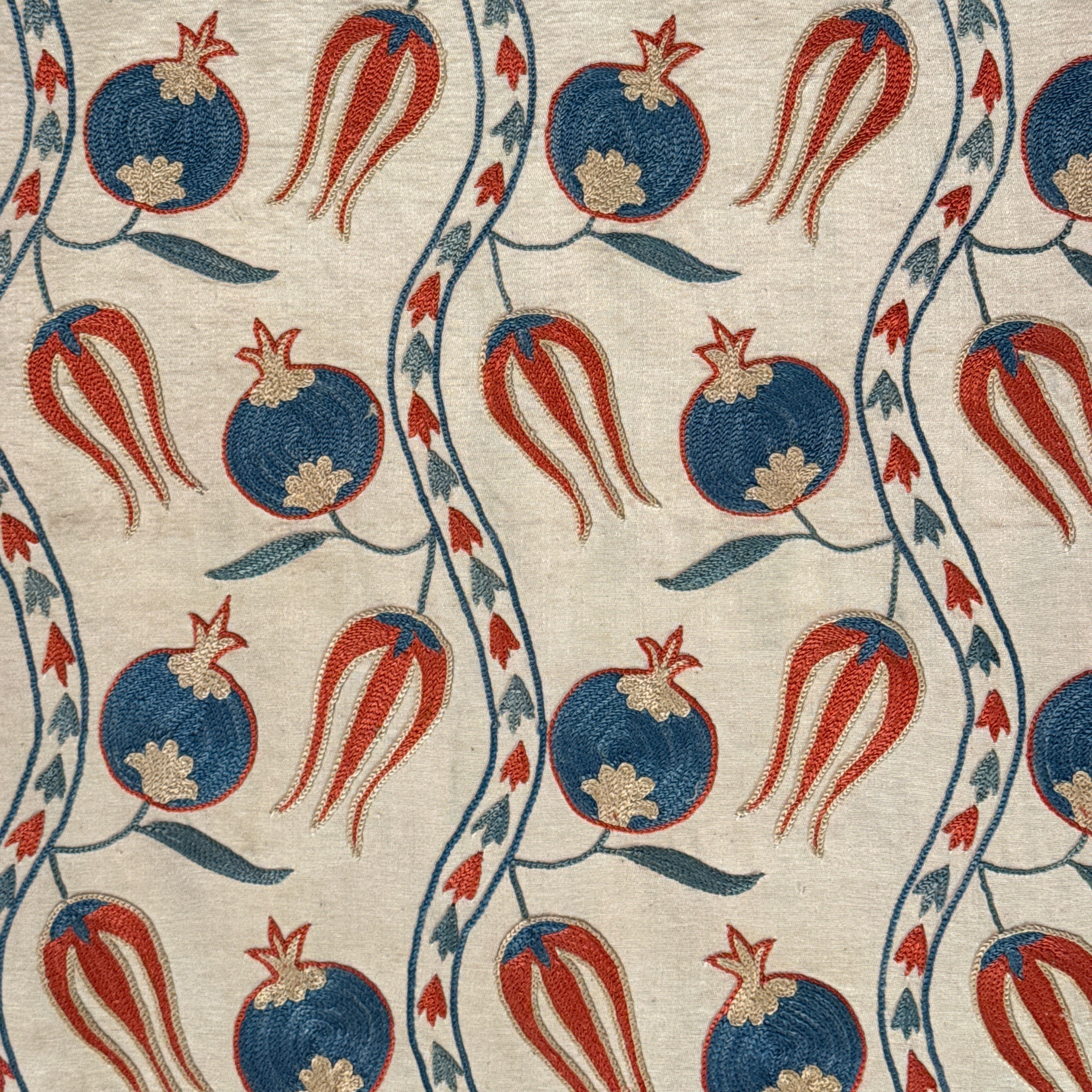 Silk Suzani Table Runner Uzbekistan (20x42)