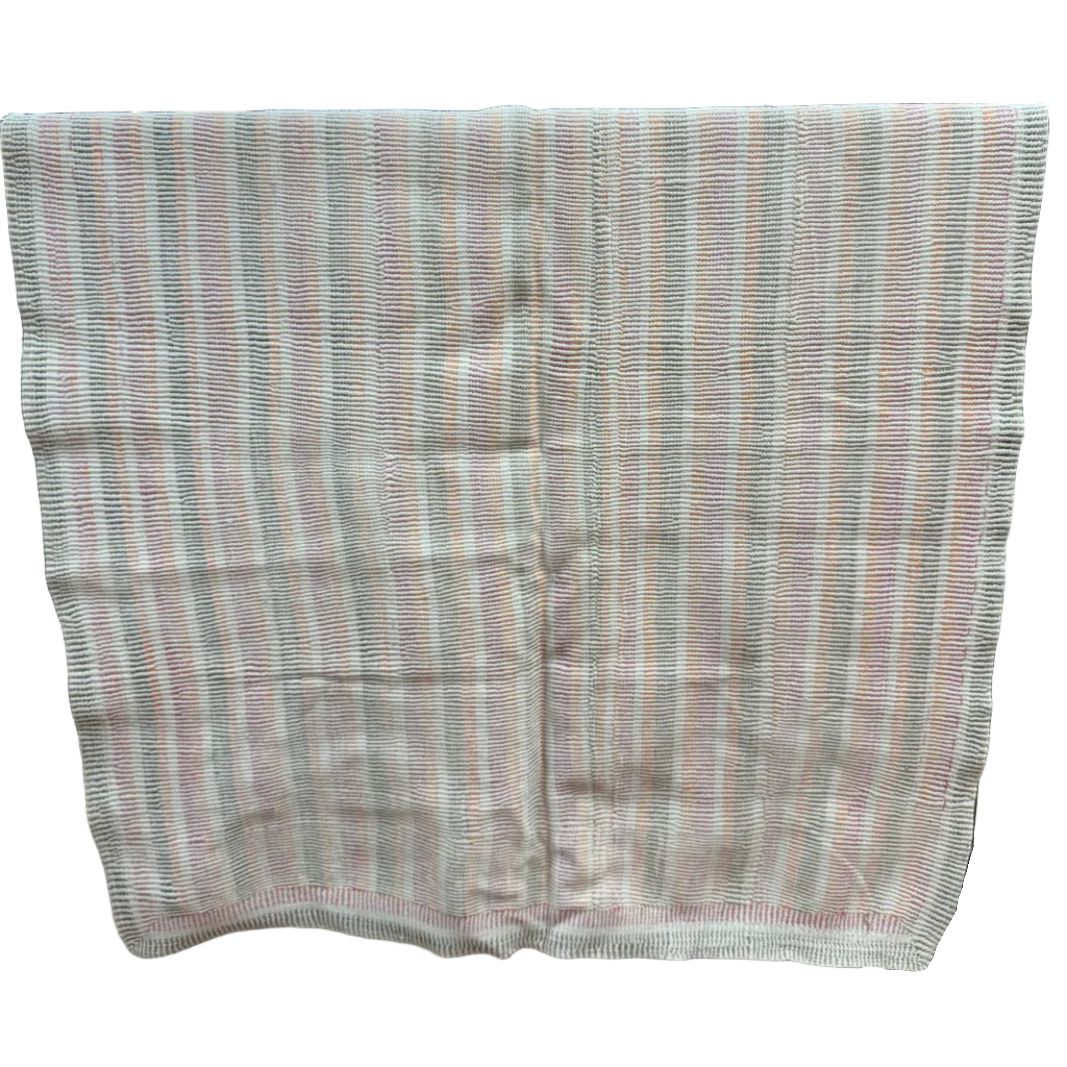 Handmade Pink Kantha Collectors Vintage Quilt India