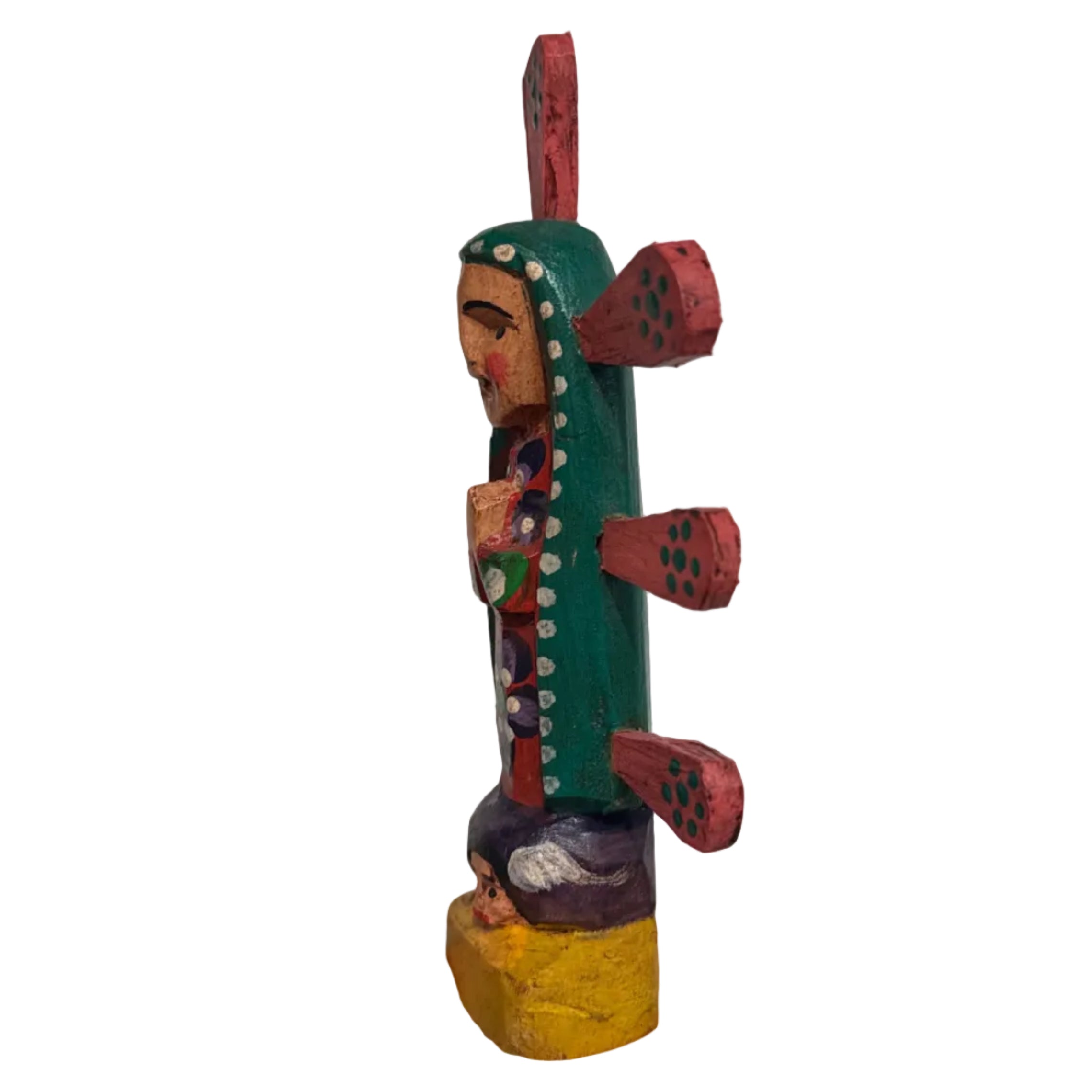 Handmade Wooden Carved Virgin Guatemala C