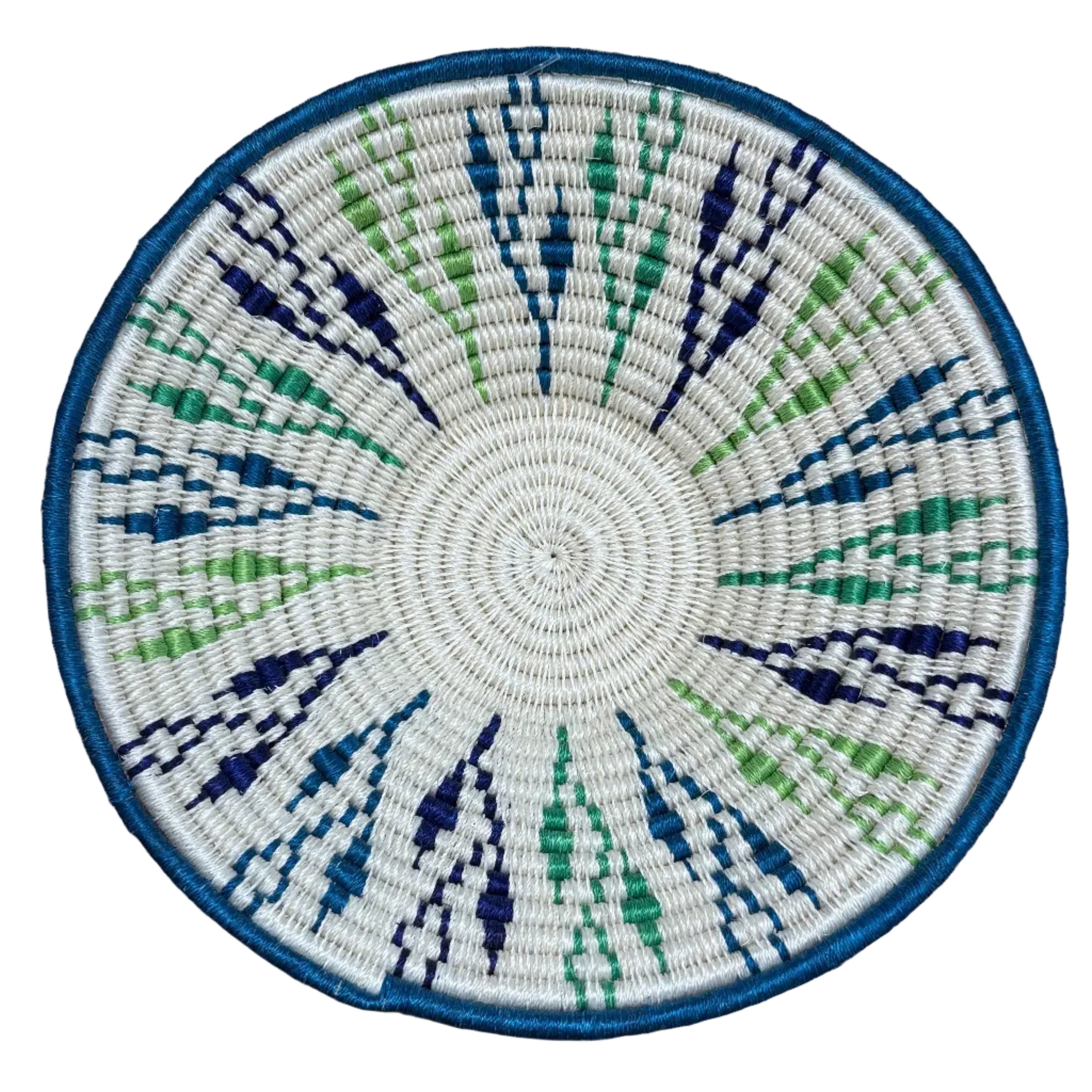 Natural Sisal Teal Basket Eswatini