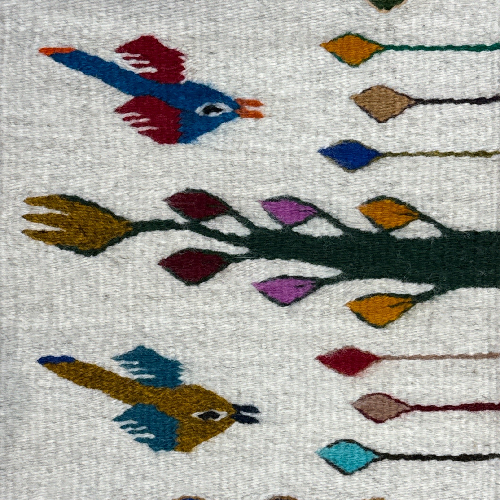 Handwoven Wool Songbirds Hanging Mexico