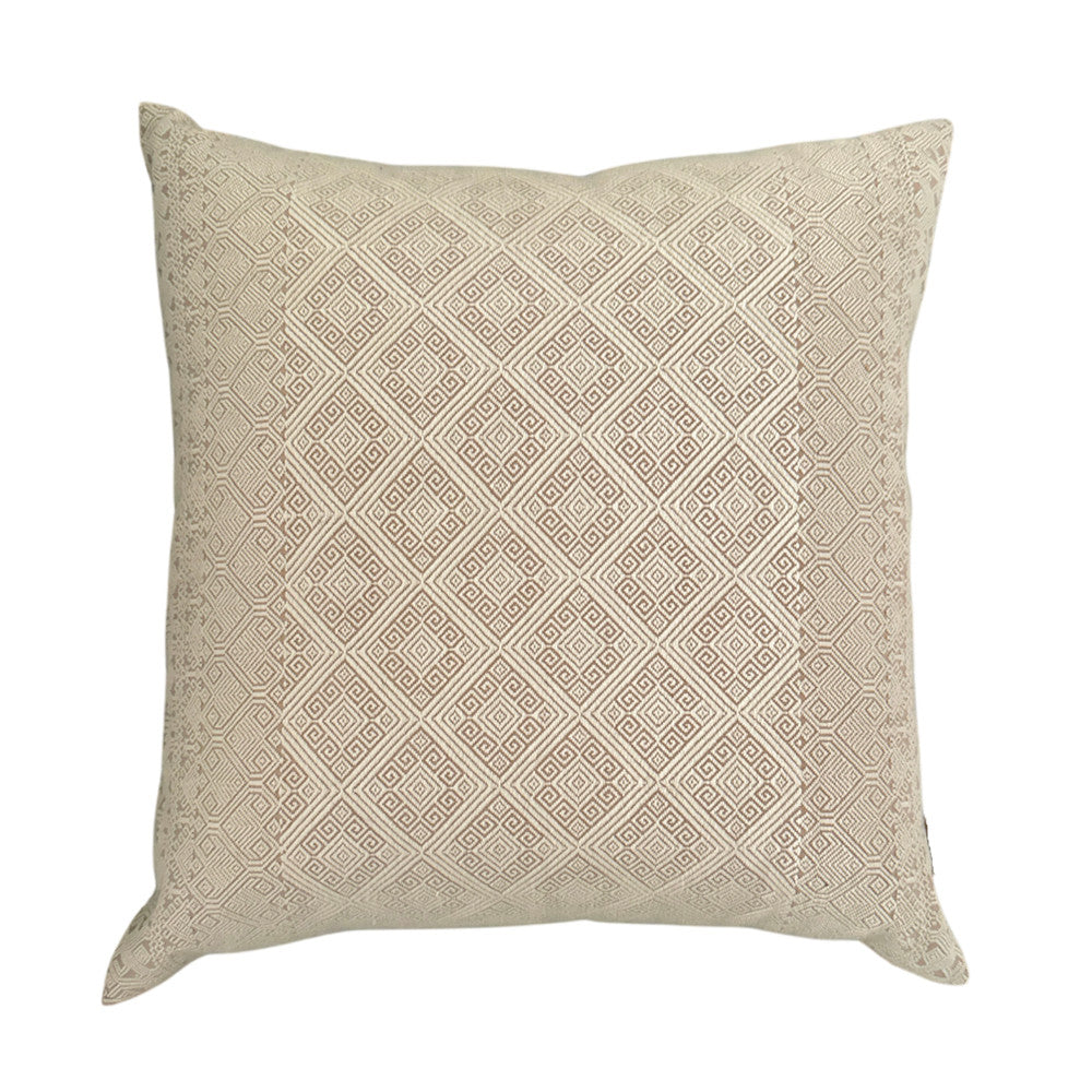 Handwoven Brocade Cotton Pillow Mexico (20" x 20")