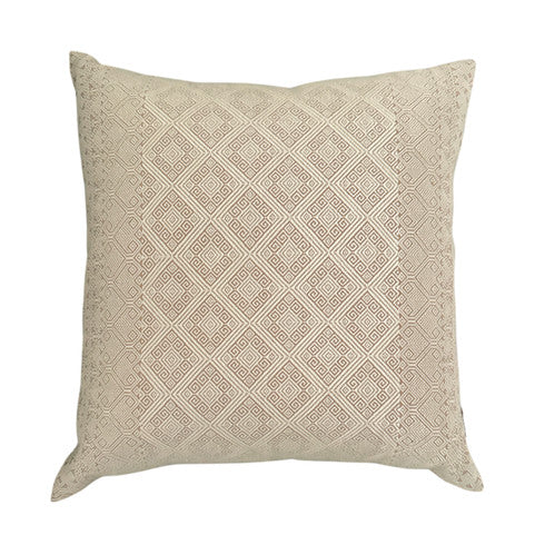Handwoven Brocade Cotton Pillow Mexico (20" x 20")