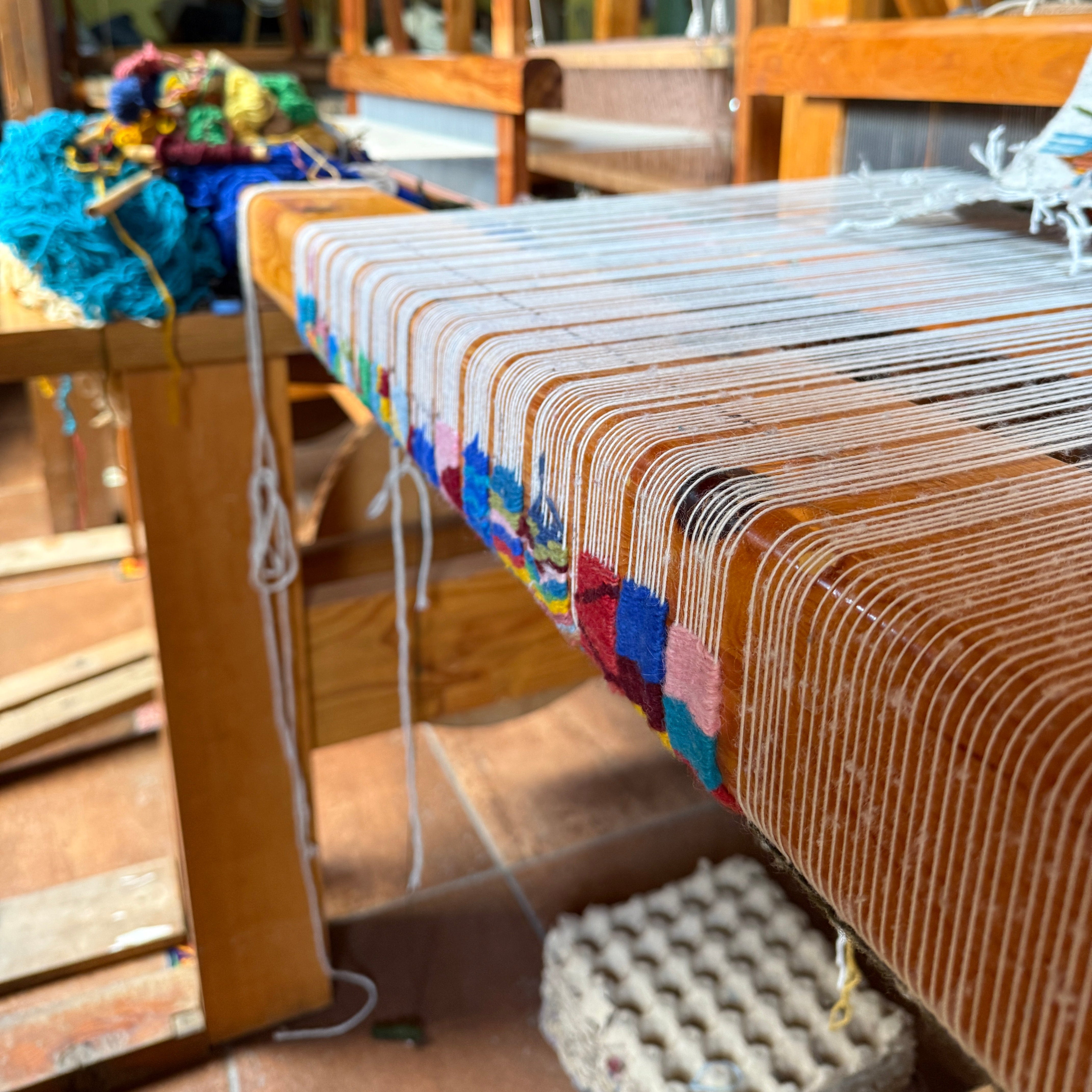 Handwoven Wool Tree of Life A Hanging Mexico