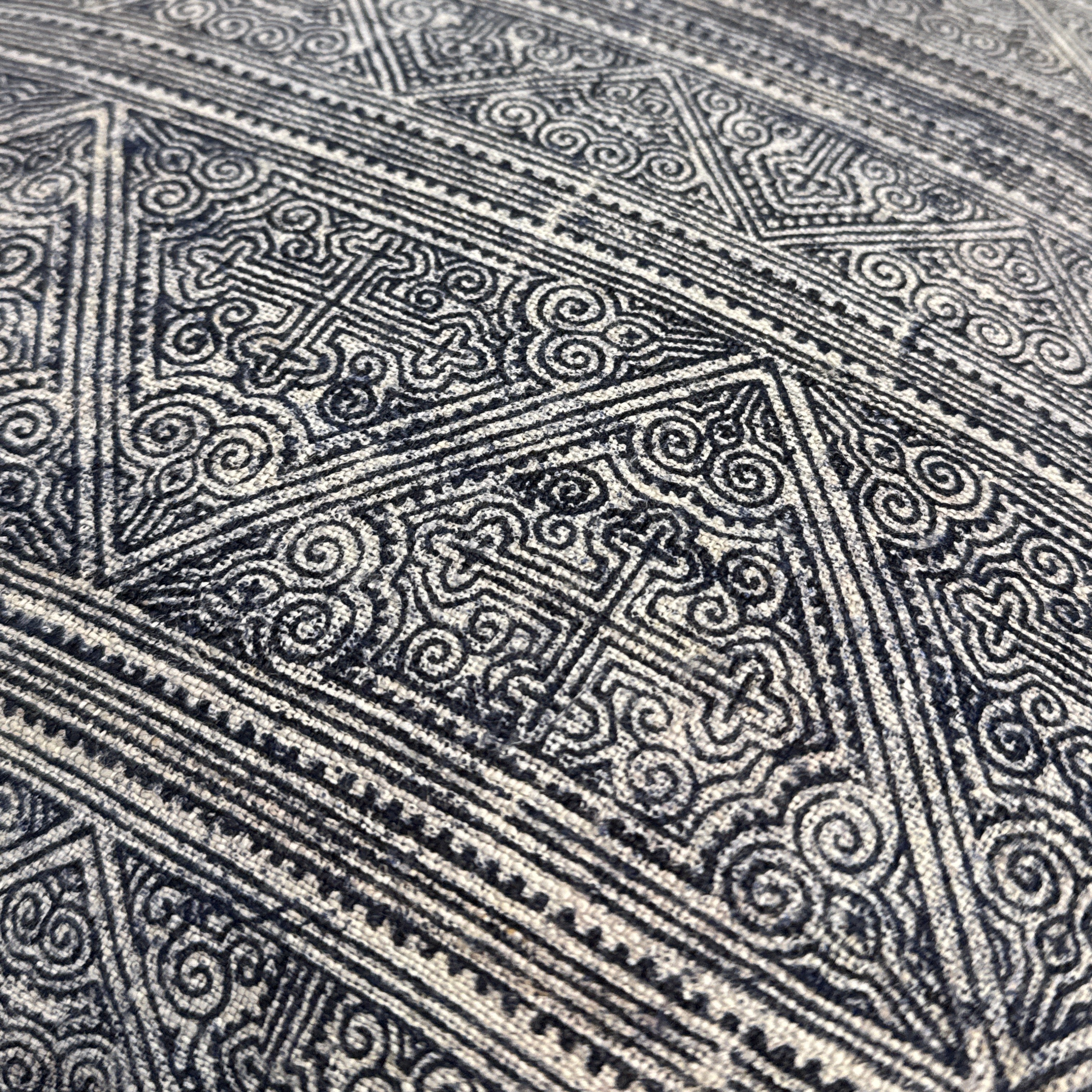 Handwoven Hemp Hmong Night Pillow Thailand (20 x 20)