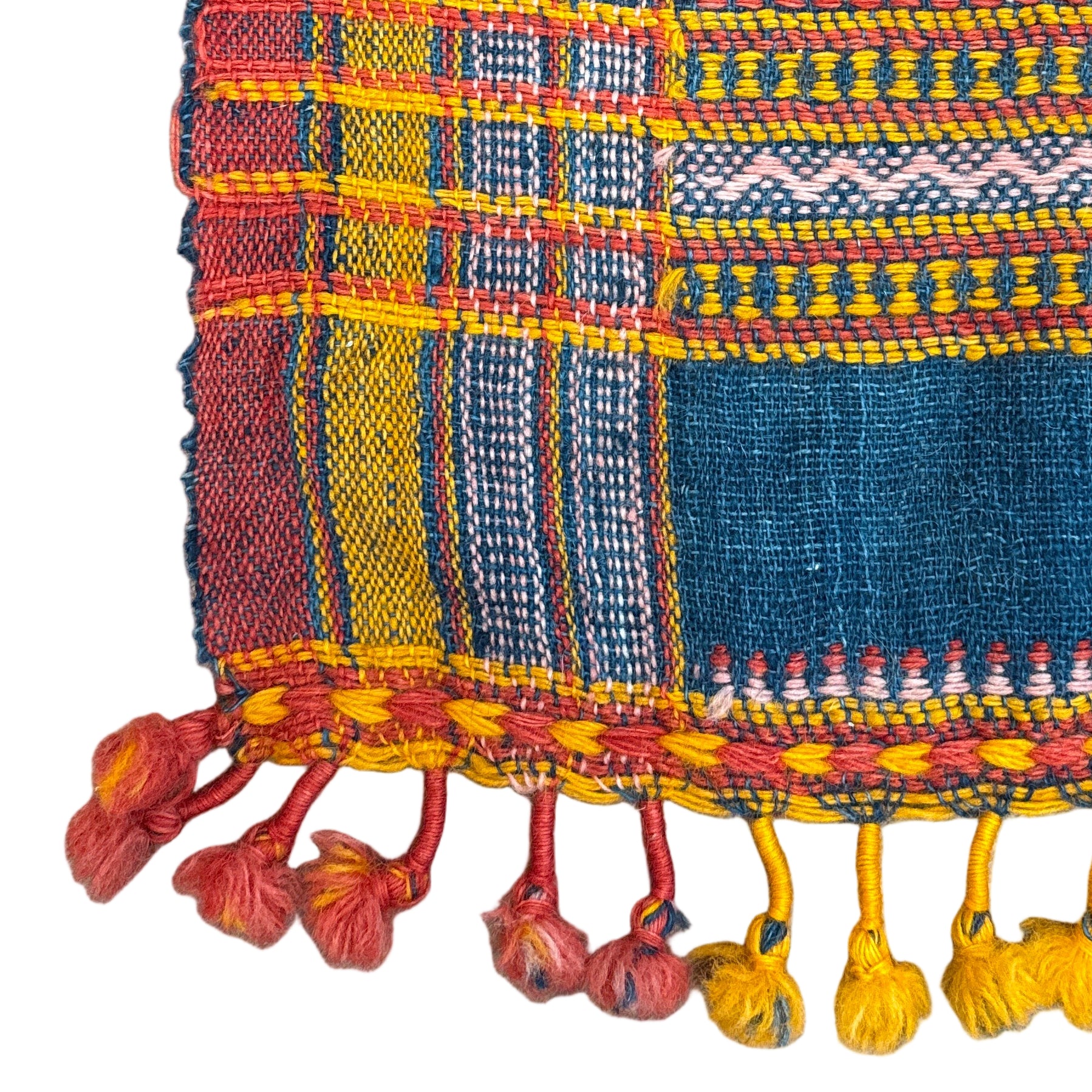 Handwoven Wool Deep Blue Dupatta Curtain/Throw India