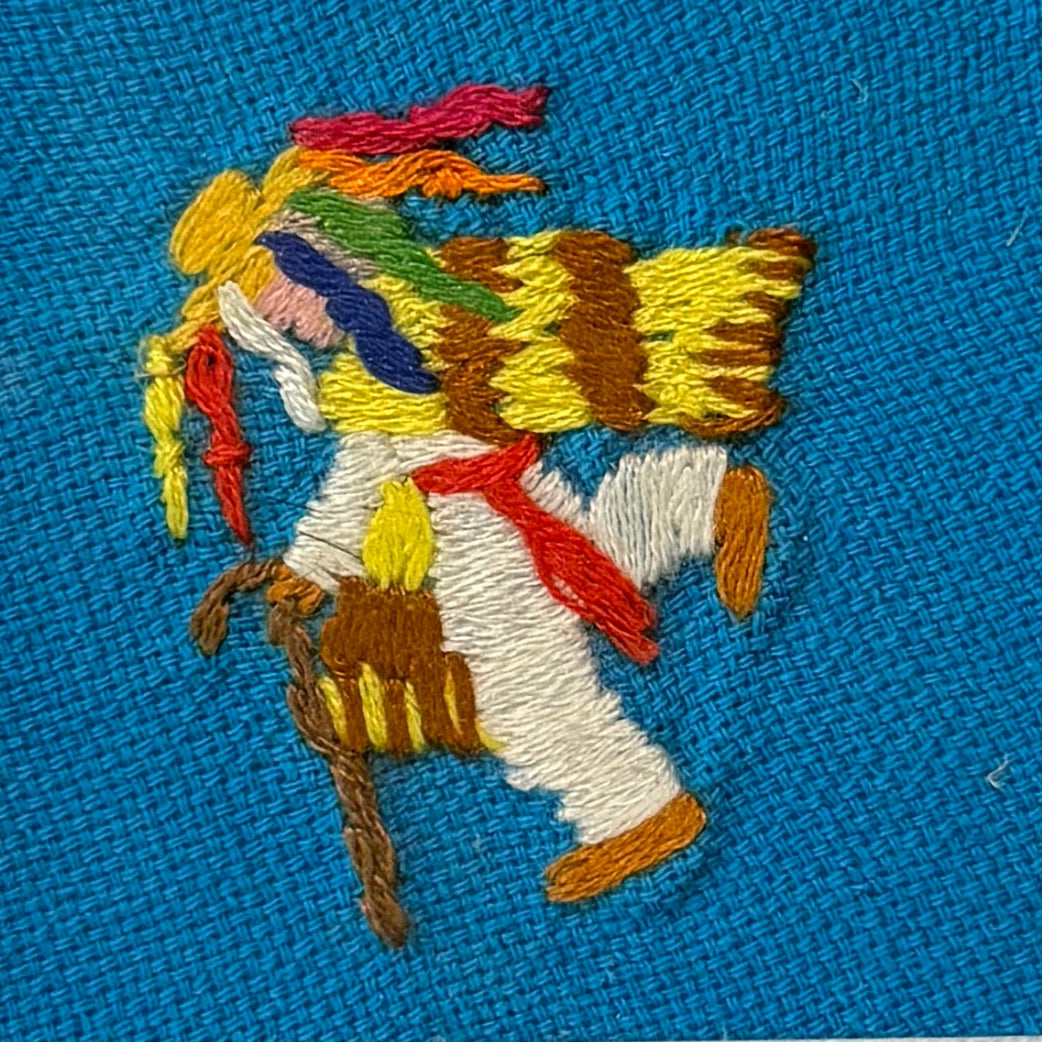 Embroidered Small Navy Viejito Frame Mexico