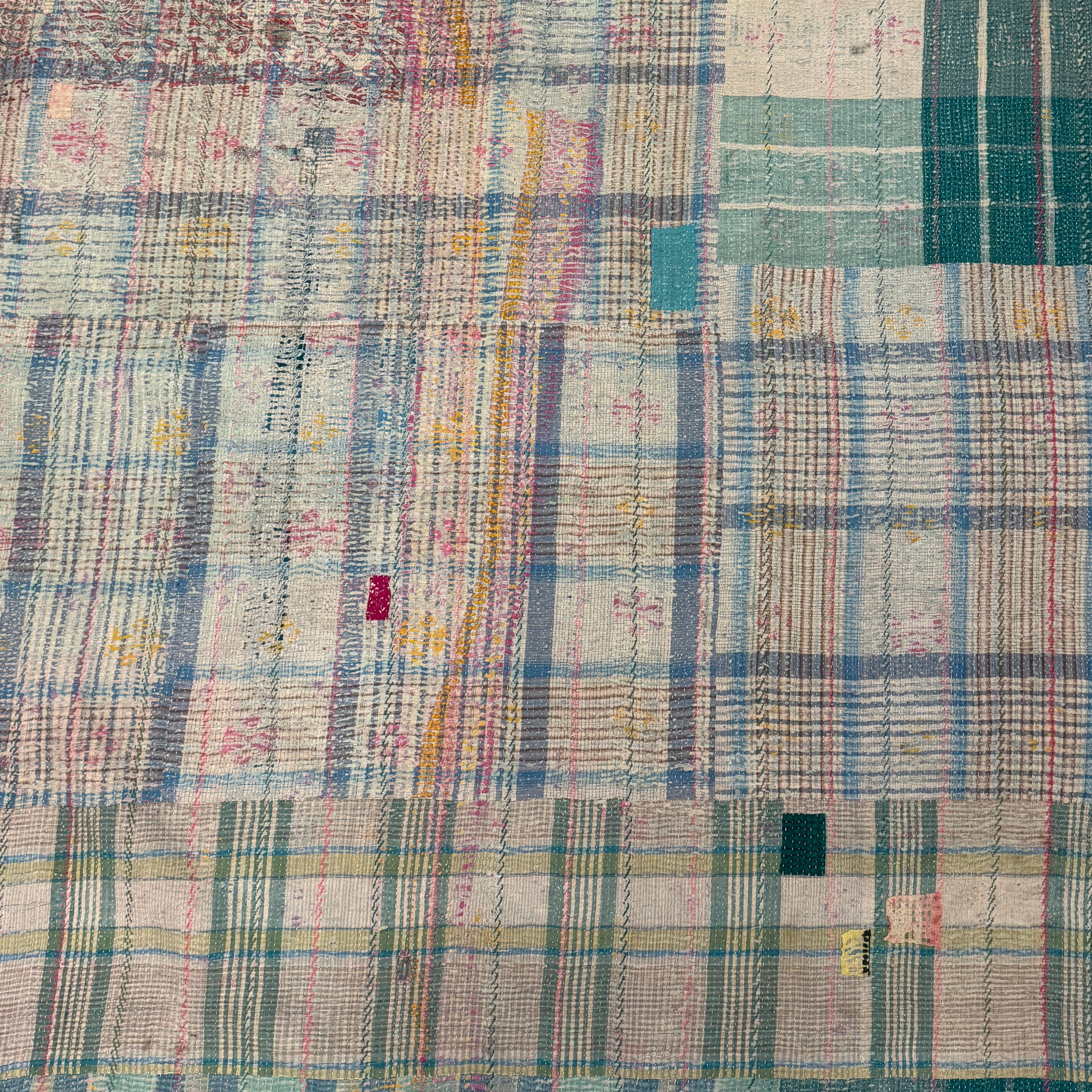 Handmade Cool Kantha Patchwork Quilt India