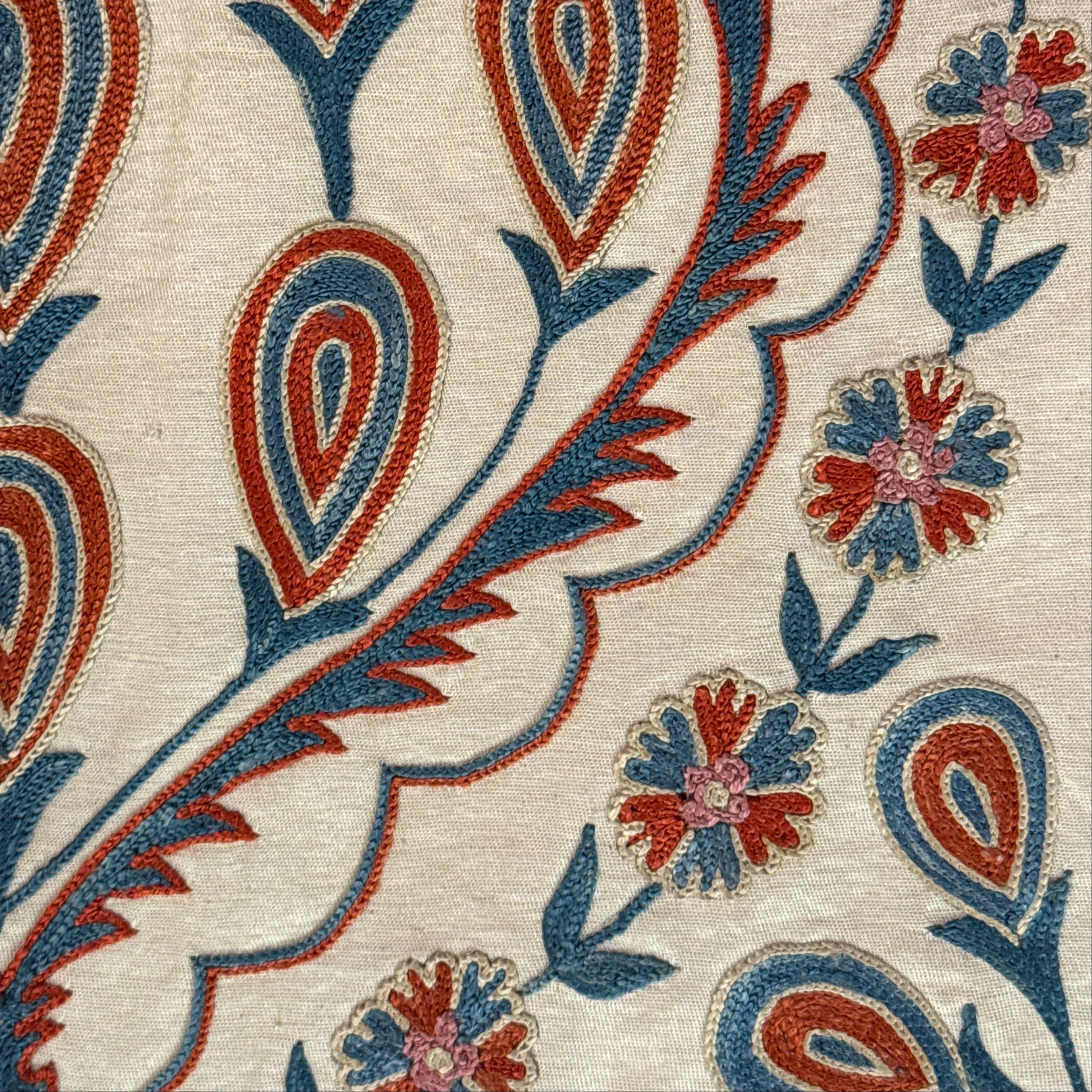 Silk Suzani Table Runner Uzbekistan (18x44)