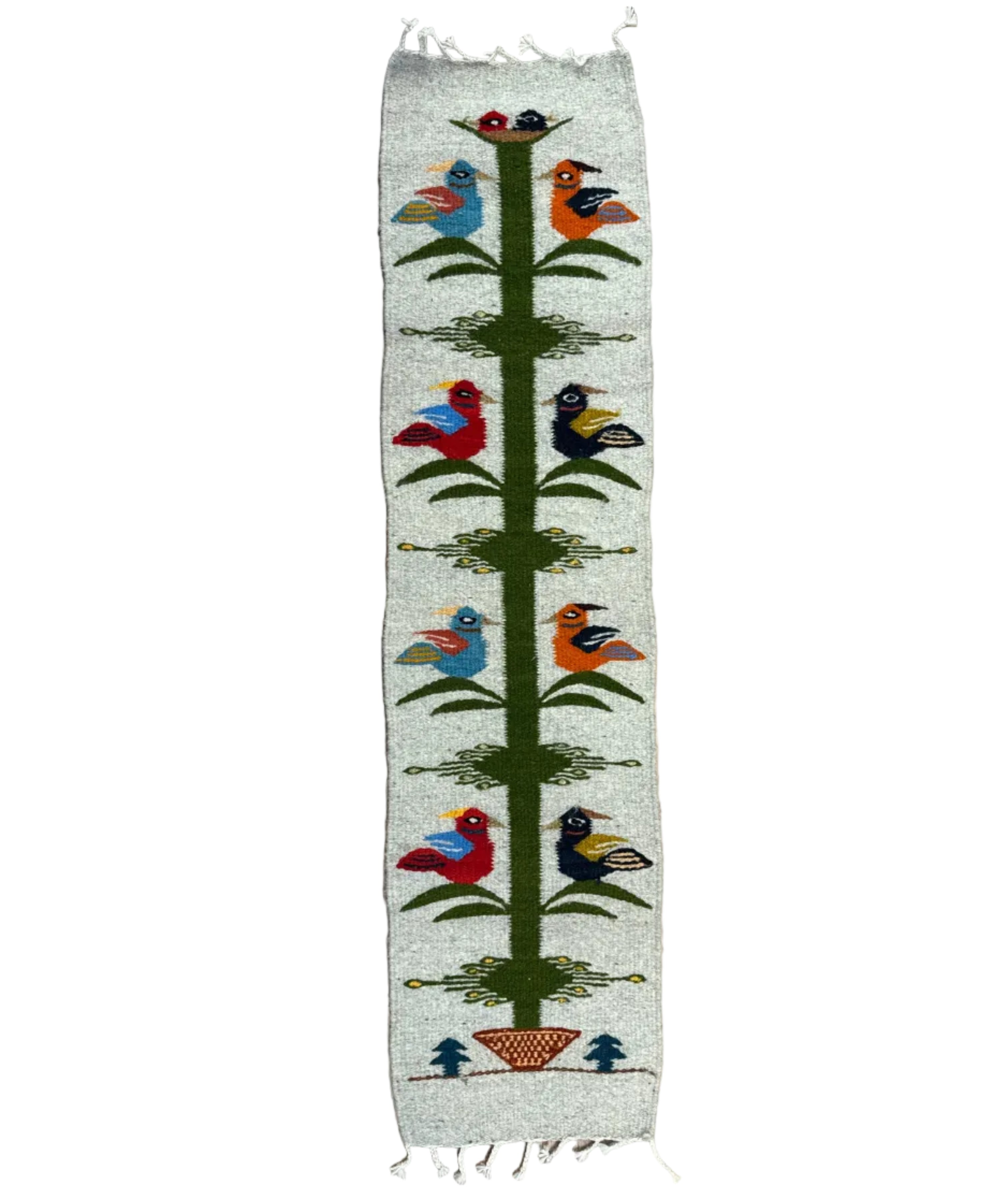 Handwoven Wool Tree of Life A Hanging Mexico