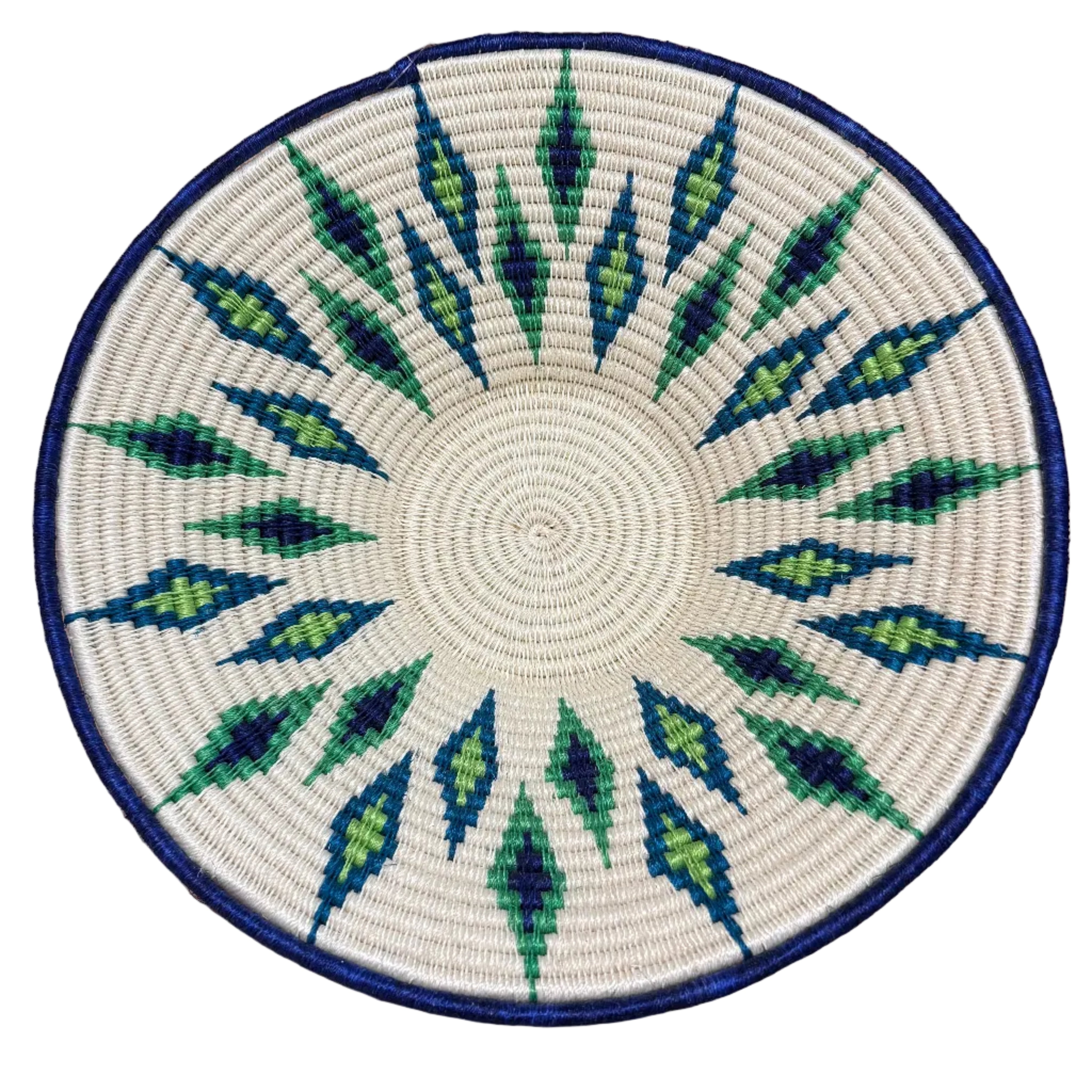 Natural Sisal Blue Large Basket Eswatini